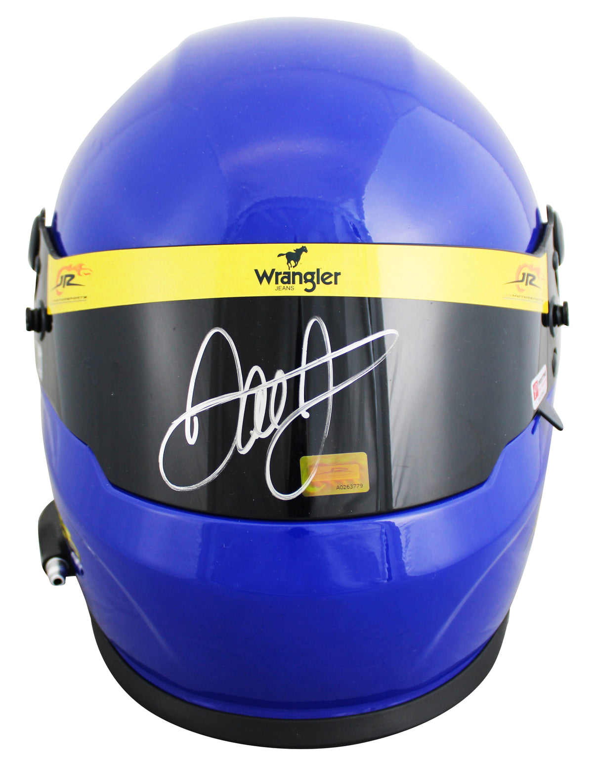 NASCAR Dale Earnhardt Jr. Authentic Signed Wrangler F/S Rep Helmet BAS #BY103582