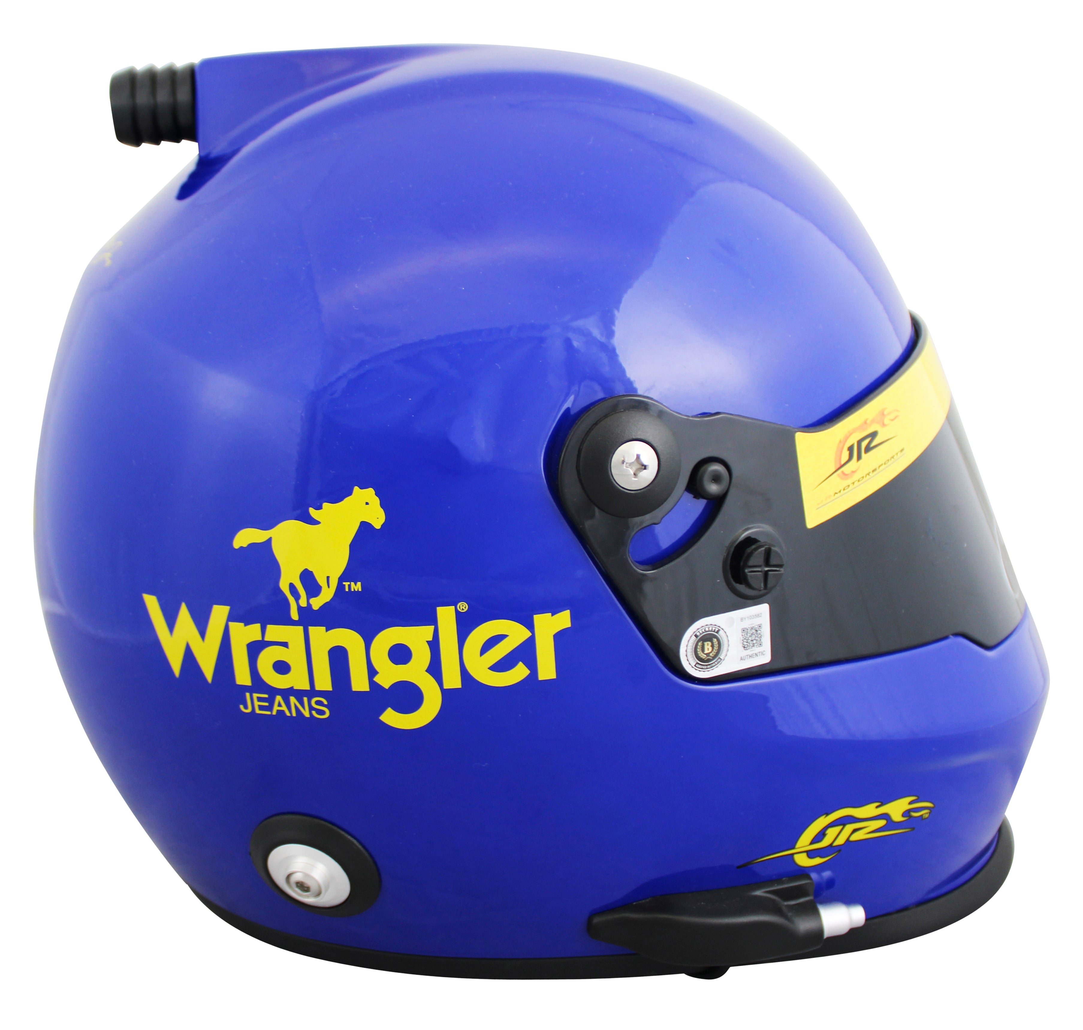 NASCAR Dale Earnhardt Jr. Authentic Signed Wrangler F/S Rep Helmet BAS #BY103582