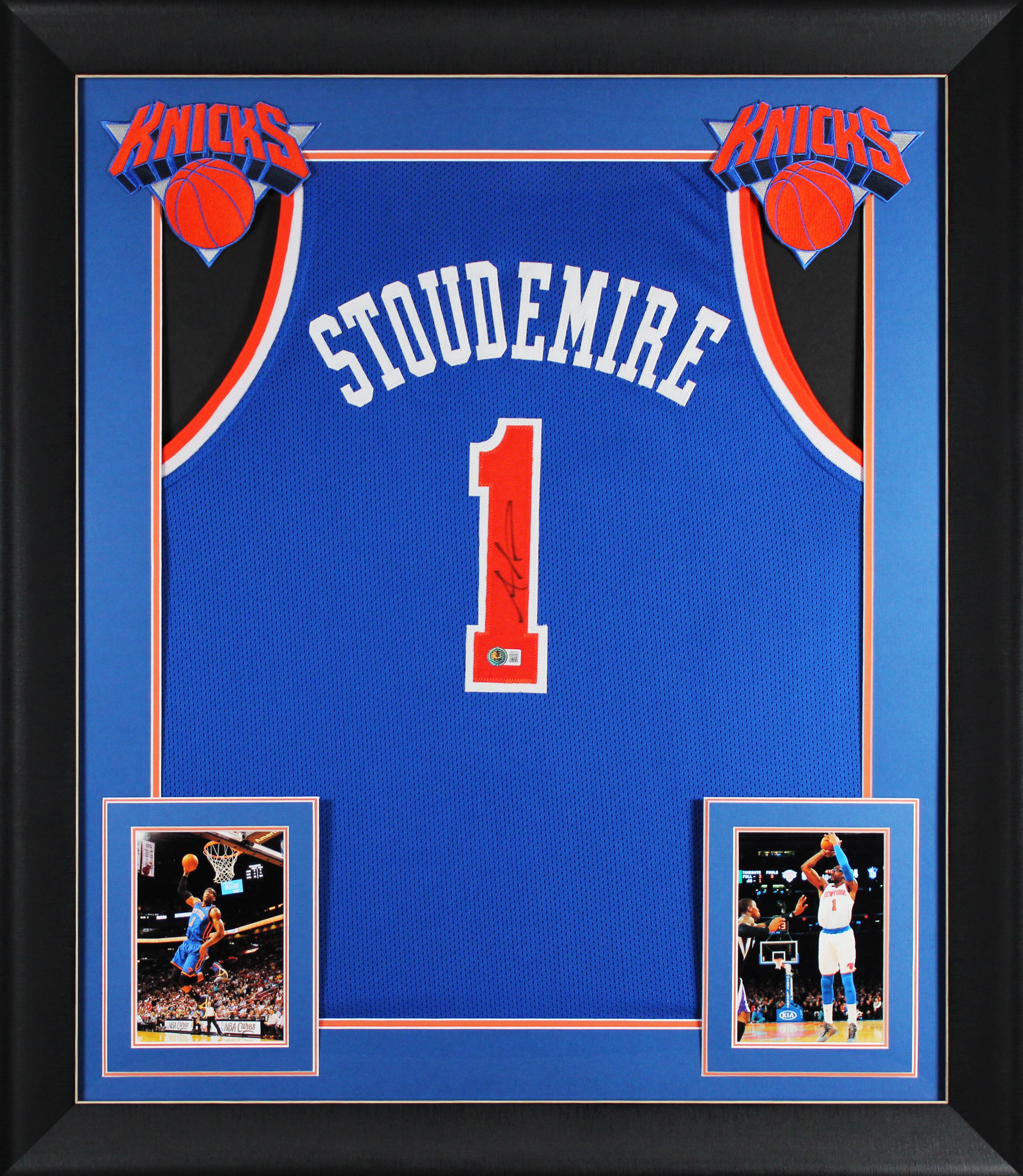 Amar'e Stoudemire Authentic Signed Blue Pro Style Framed Jersey BAS Witnessed