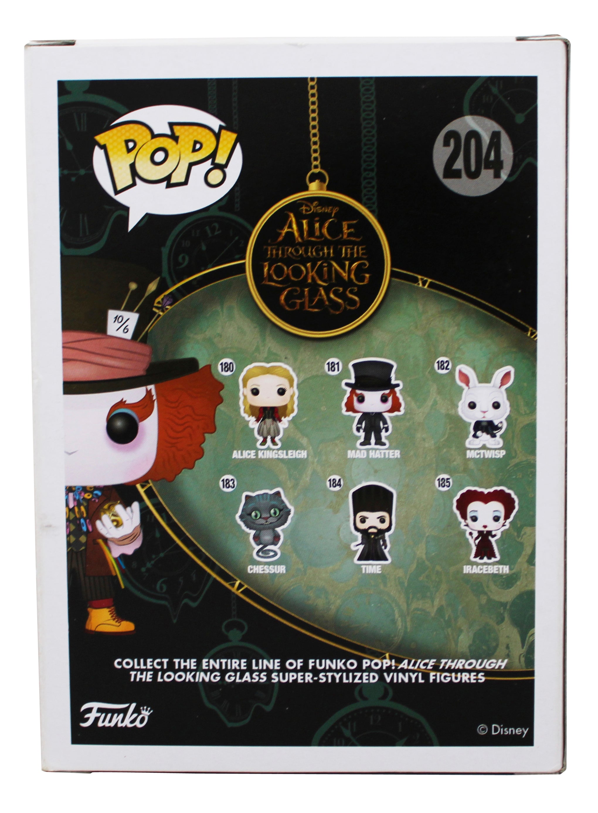 Johnny Depp Alice in Wonderland Signed Mad Hatter Funko Pop Vinyl Figure BAS