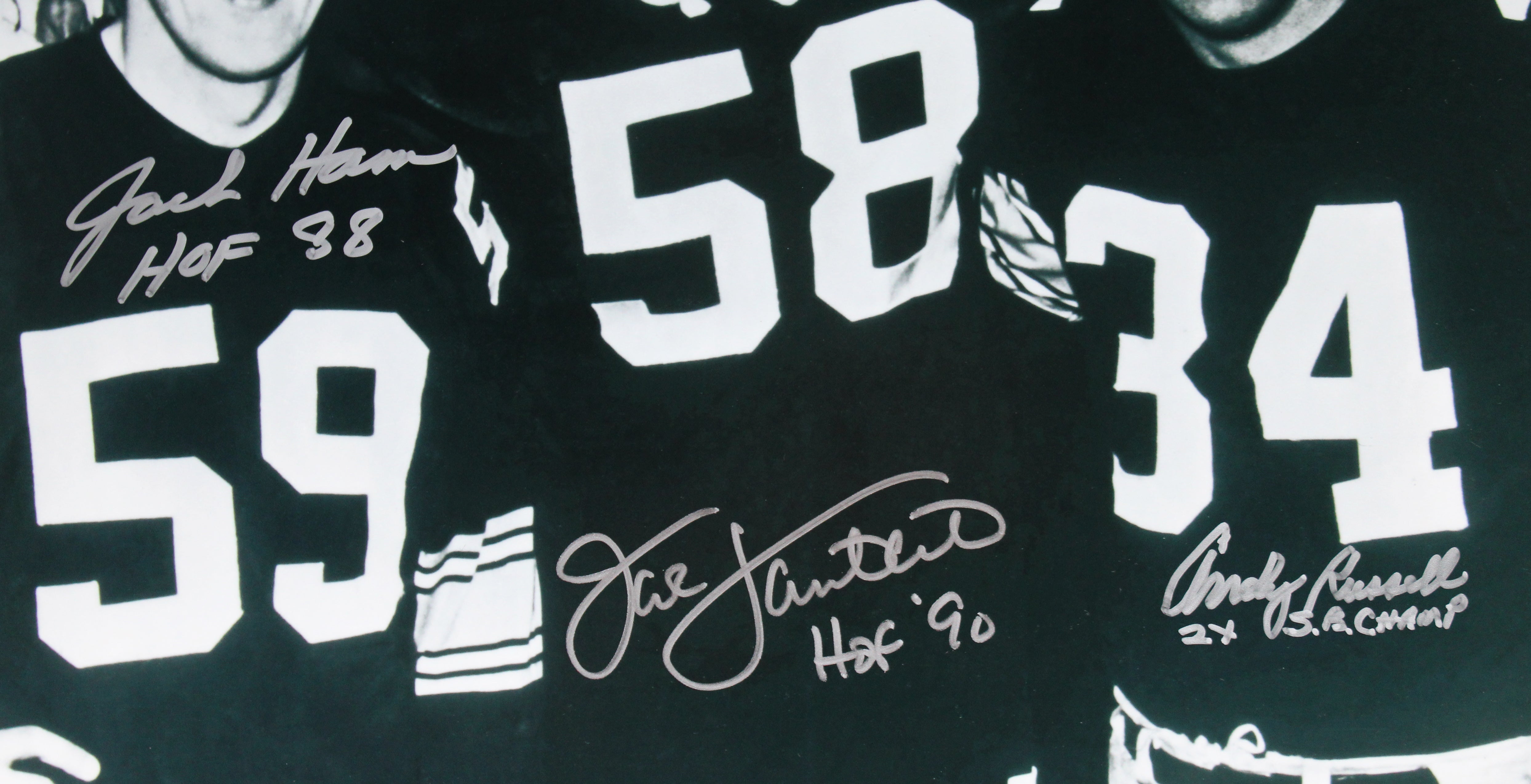 Steelers LB's (3) Lambert, Ham & Russell Signed 16x20 Photo BAS Witnessed 2