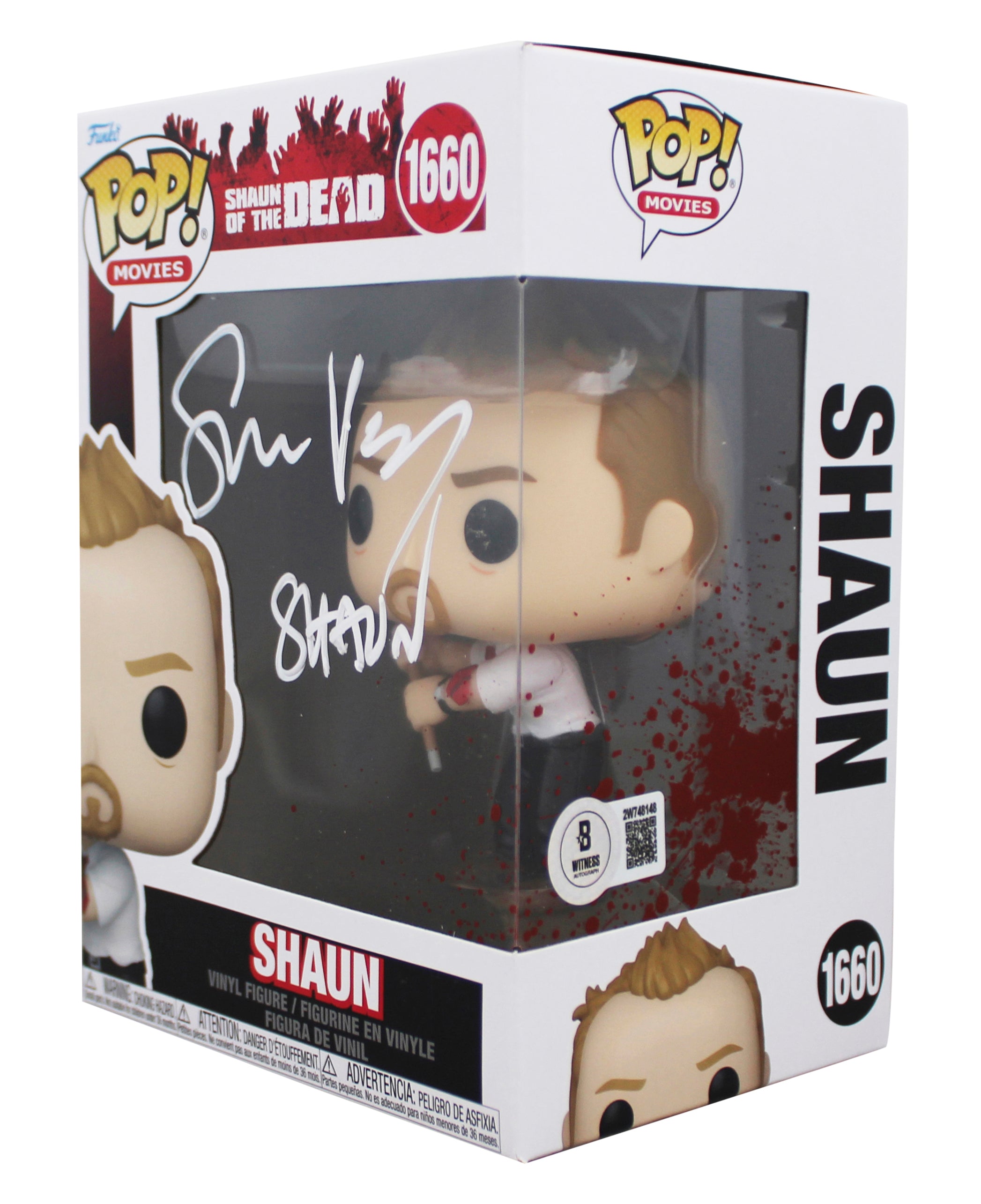 Simon Pegg Shaun of the Dead "Shaun" Signed #1660 Funko Pop Vinyl Figure BAS Wit