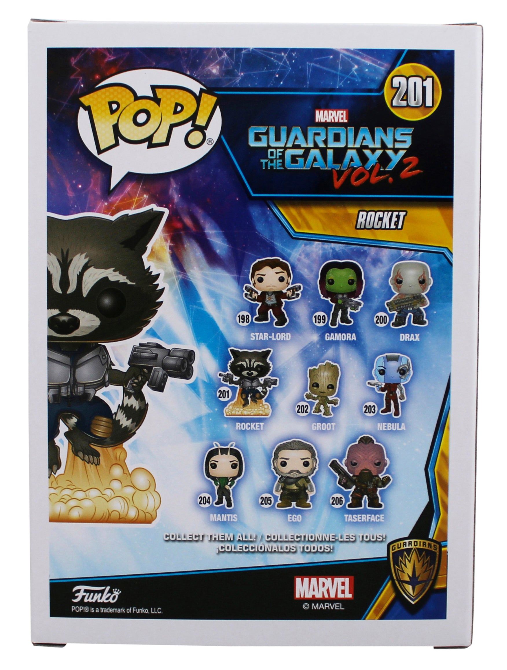 Bradley Cooper Guardians of the Galaxy Signed #201 Funko Pop Figure BAS #BU89432