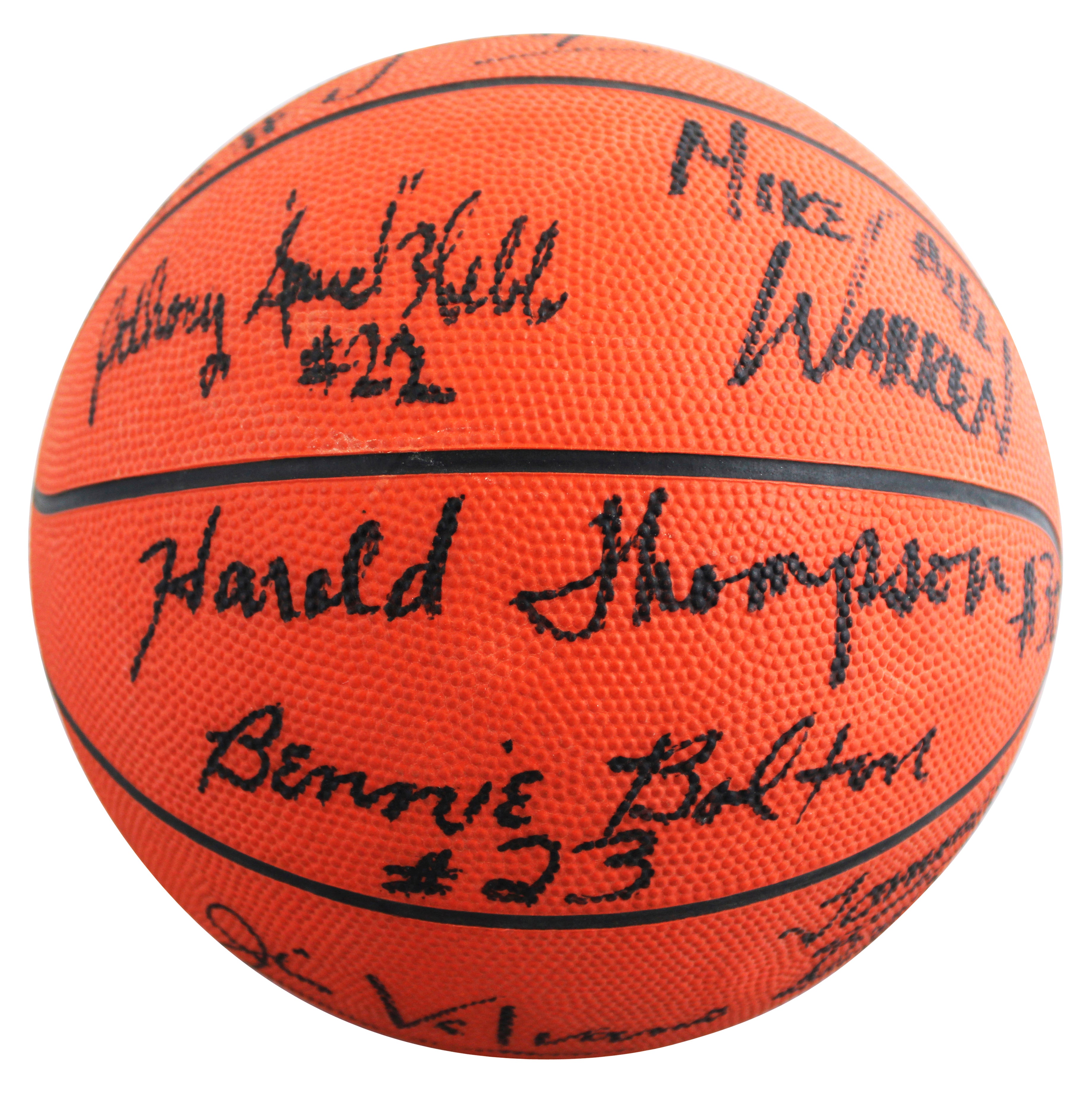 1983 NCSU (14) Valvano, Charles, Webb +11 Signed Wilson Basketball BAS #AG010001