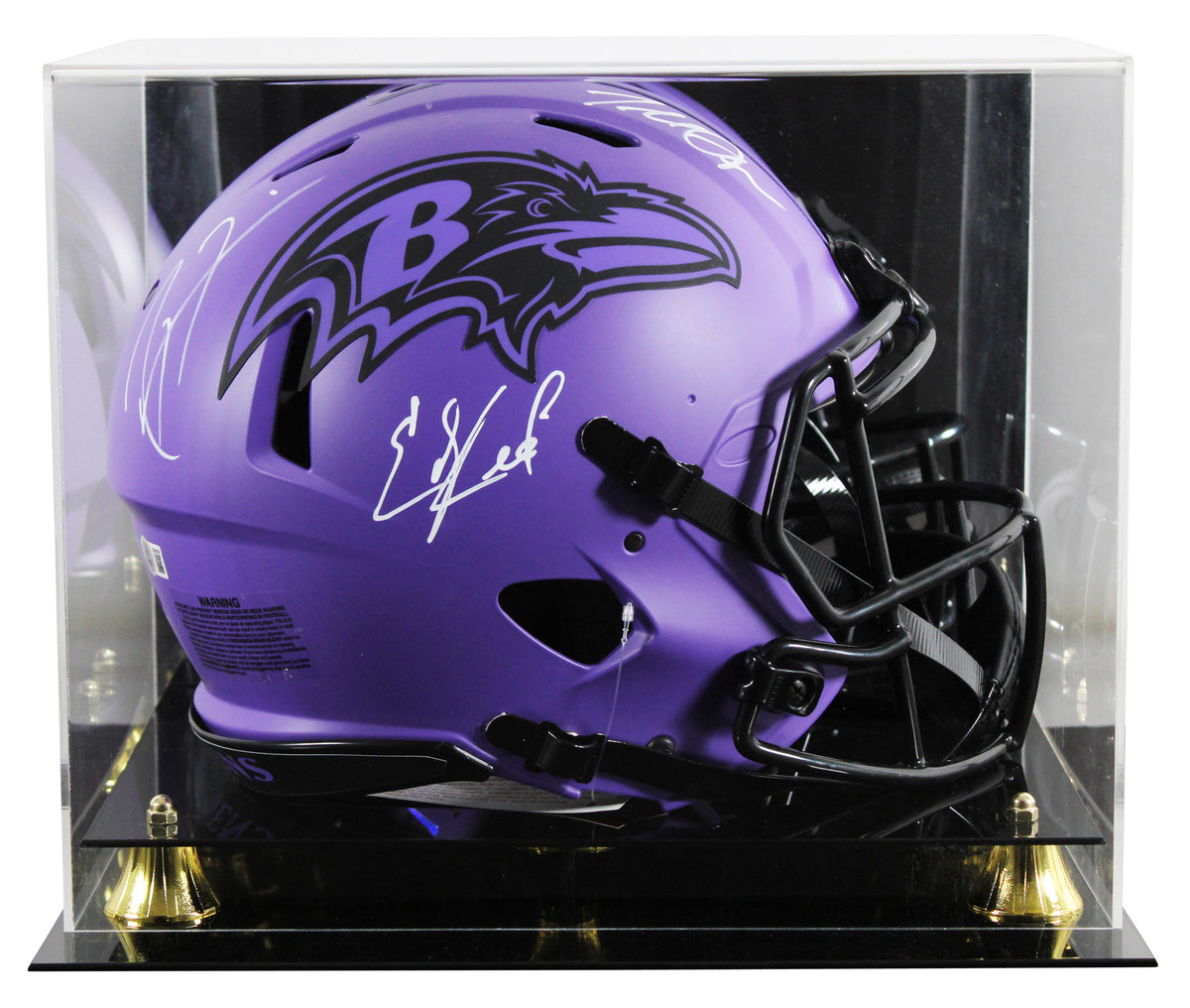 Ravens (3) Reed, Lewis & Suggs Signed Rave F/S Speed Proline Helmet W/ Case BAS