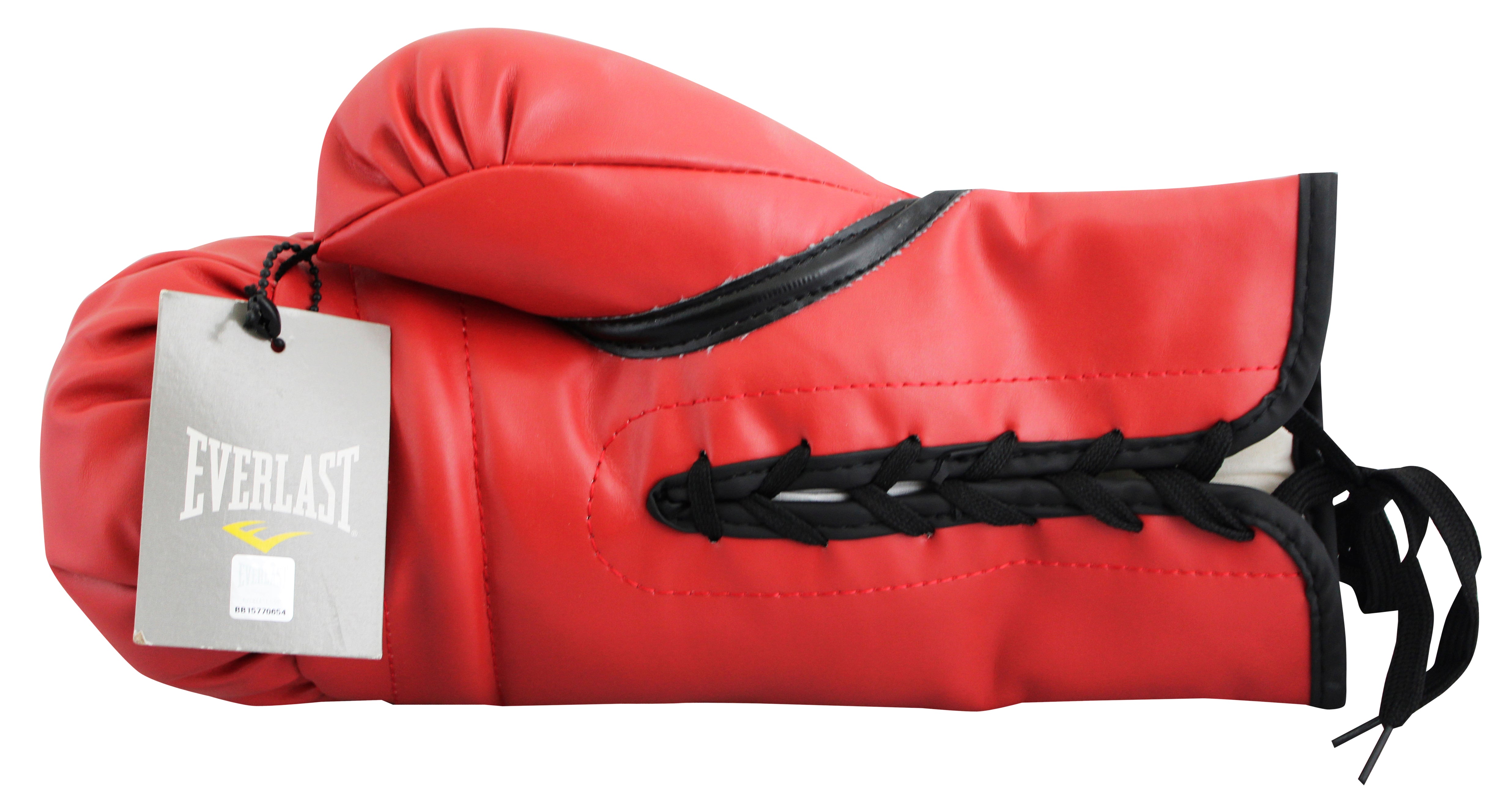 Riddick Bowe Authentic Signed Right Hand Red Everlast Boxing Glove BAS #BY031097