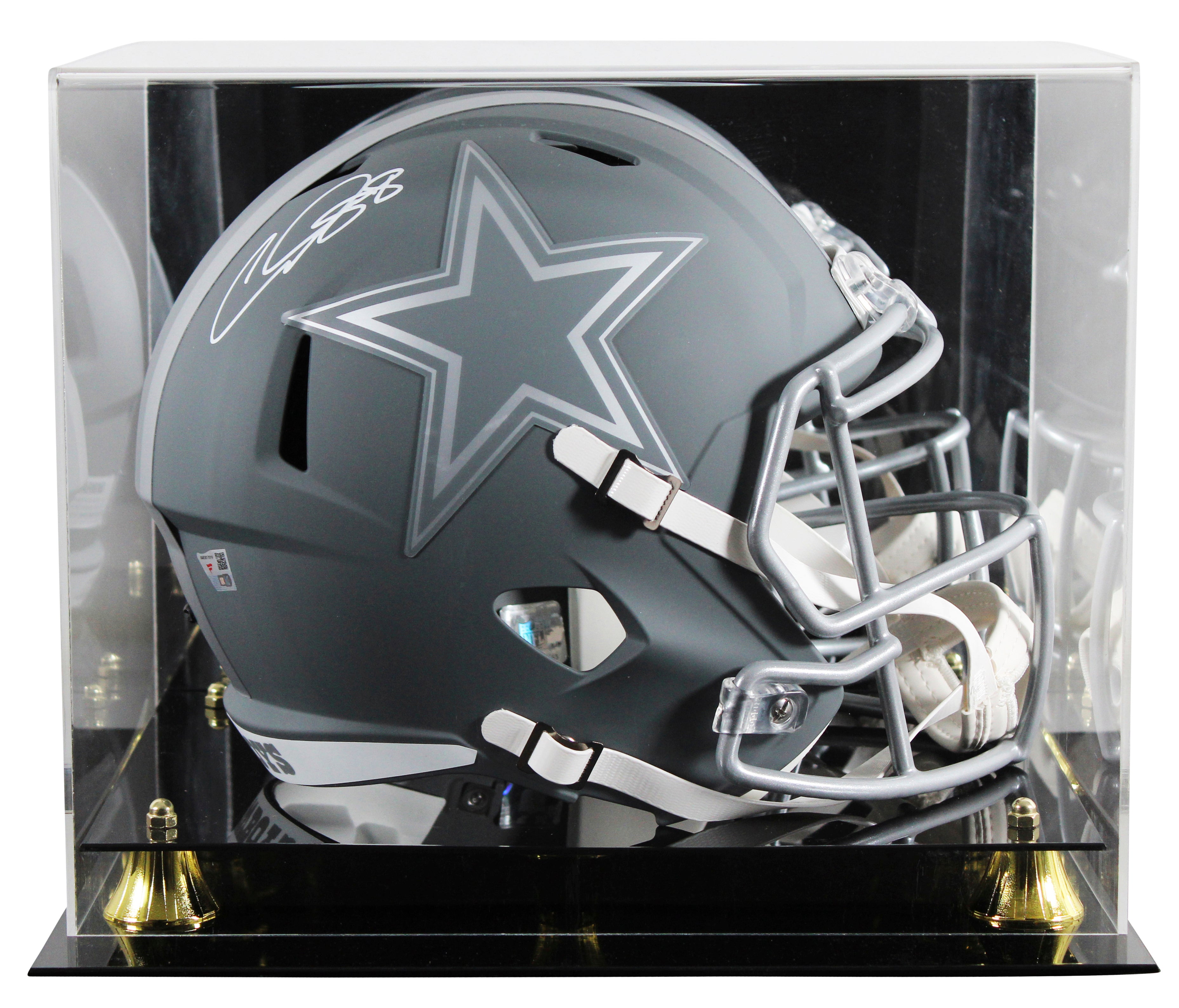 Cowboys CeeDee Lamb Signed Slate Full Size Speed Rep Helmet W/ Case Fanatics