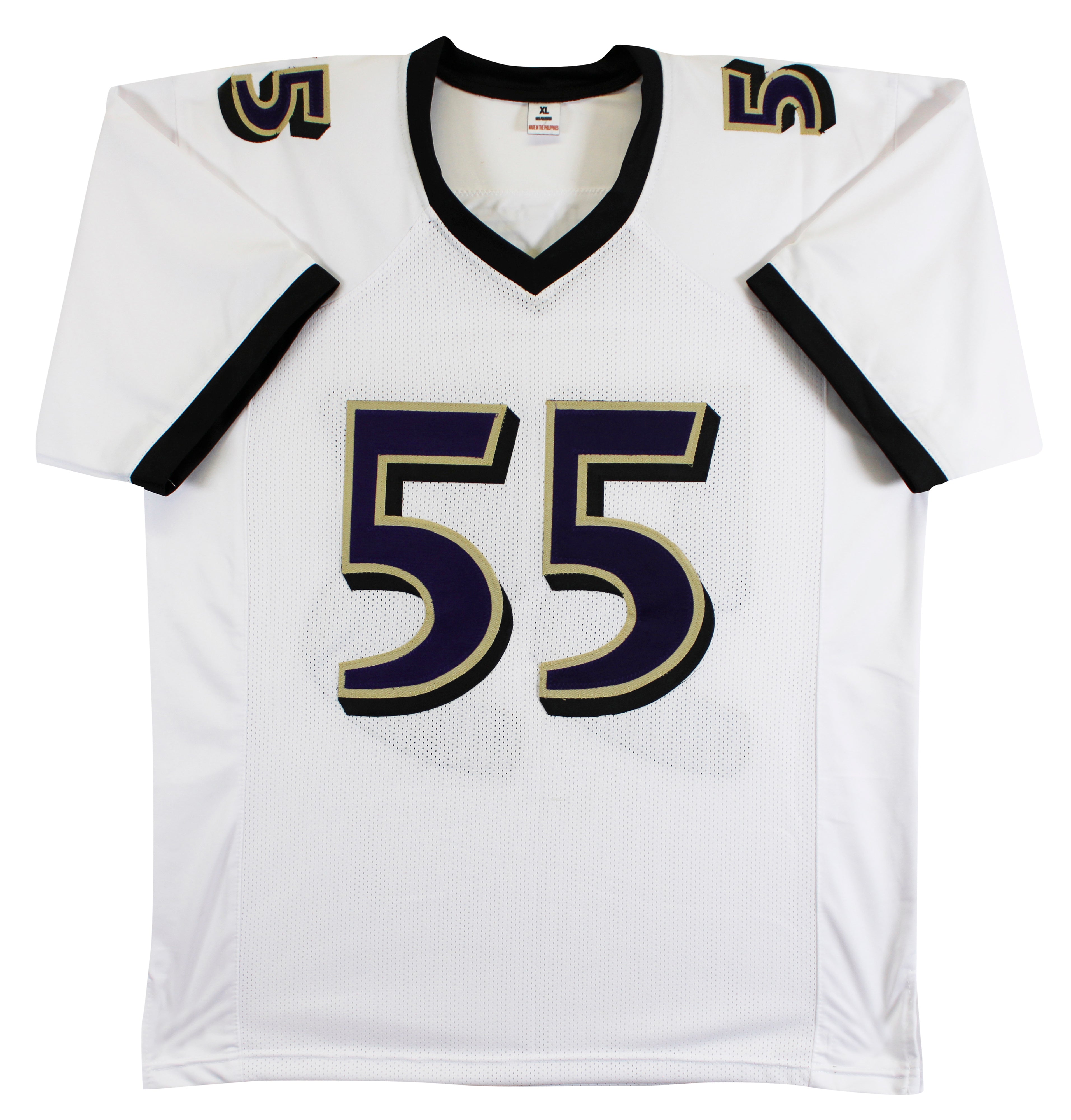 Terrell Suggs Authentic Signed White Pro Style Jersey Autographed BAS Witnessed