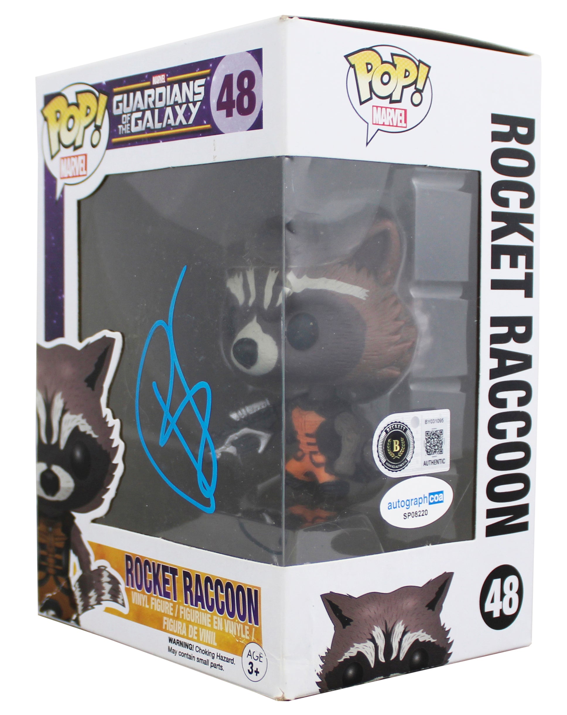 Bradley Cooper Guardians of the Galaxy Signed #48 Funko Pop Figure BAS #BY031095