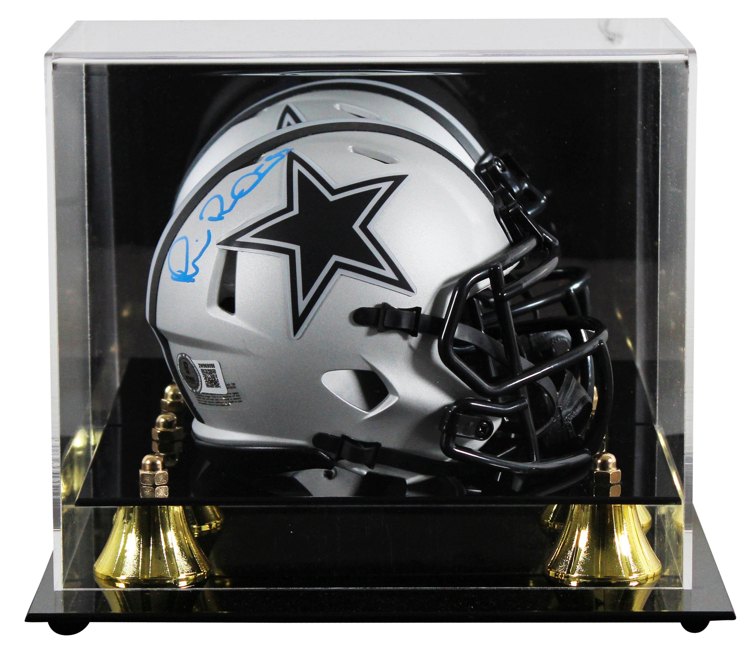 Cowboys Michael Irvin Signed Rave Speed Mini Helmet W/ Case BAS Witnessed