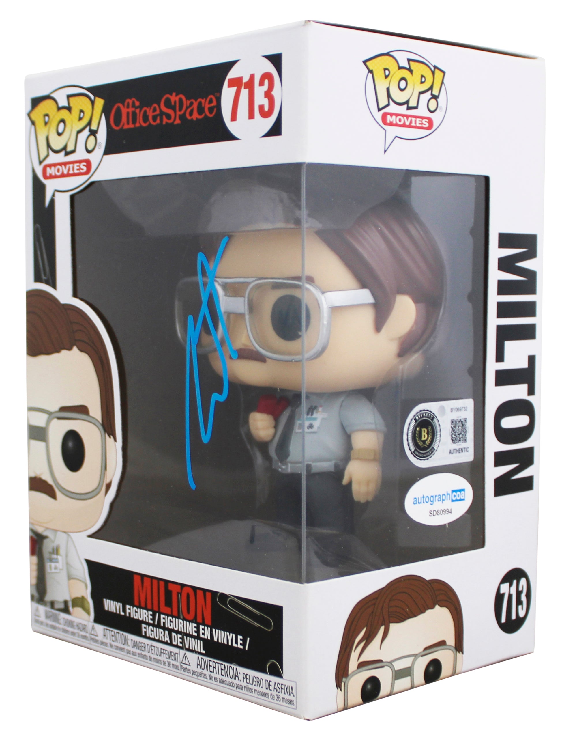 Stephen Root Office Space Signed Milton #713 Funko Pop Figure BAS #BY069732