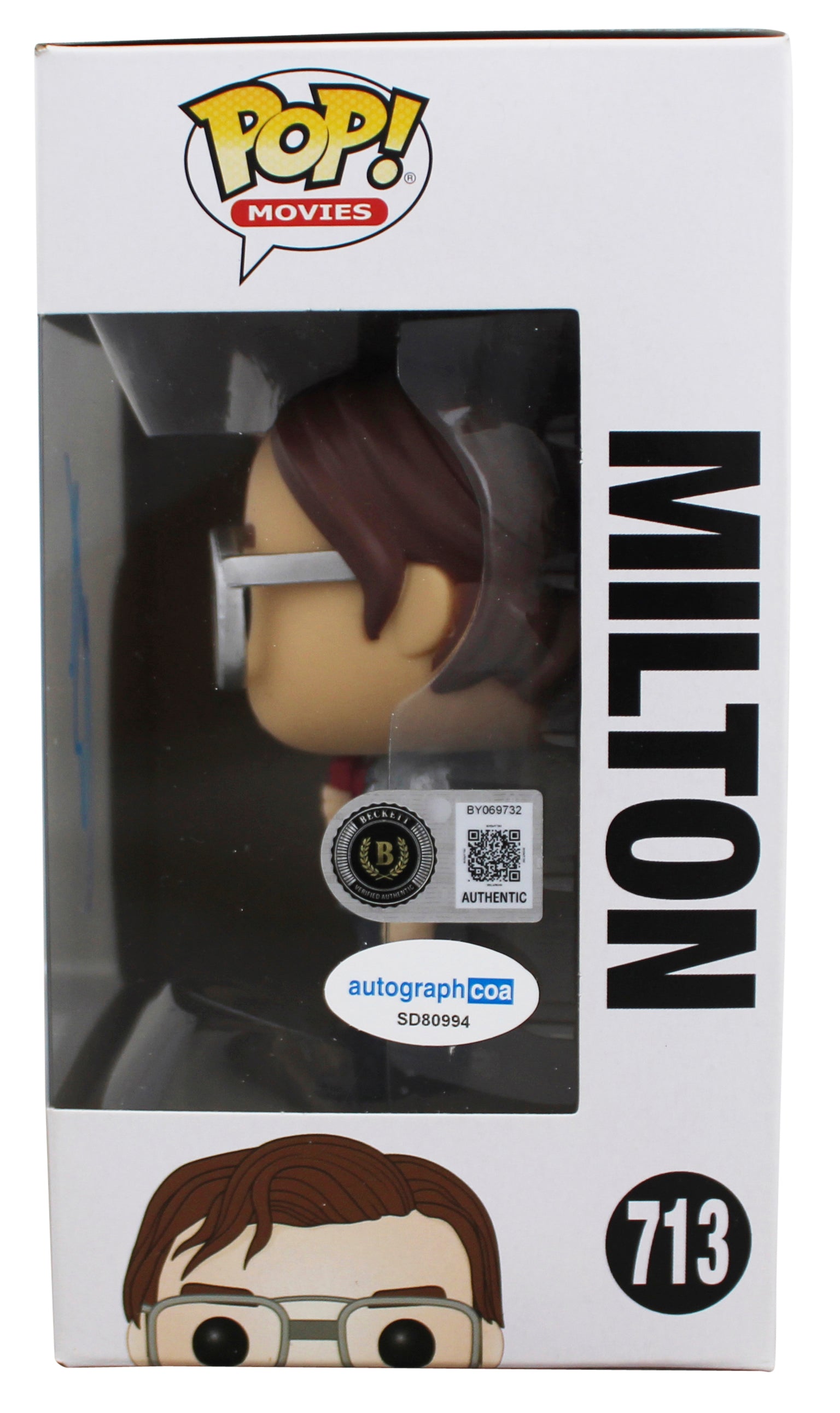Stephen Root Office Space Signed Milton #713 Funko Pop Figure BAS #BY069732