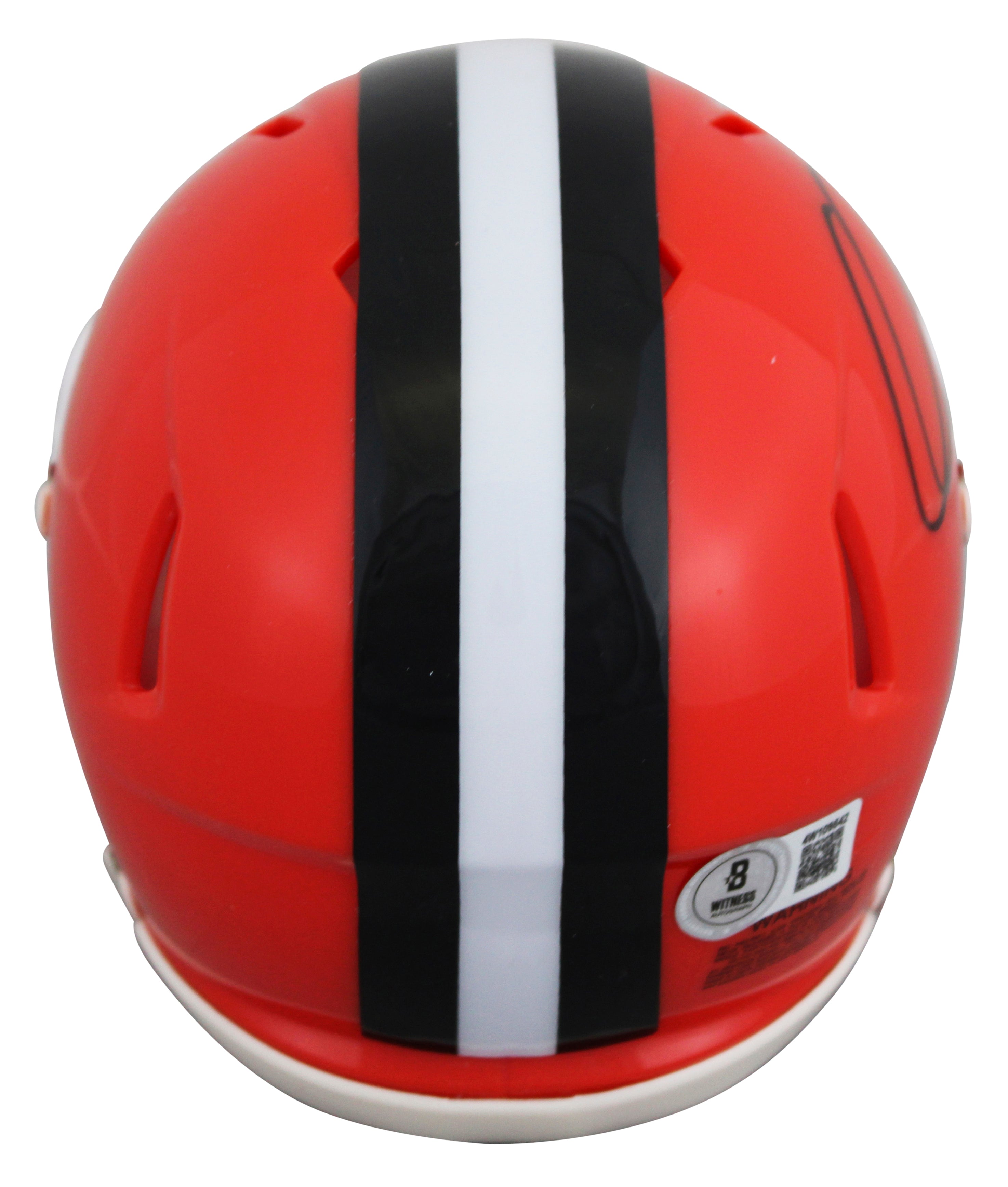 Browns Quinshon Judkins Authentic Signed Speed Mini Helmet W/ Case BAS Witnessed