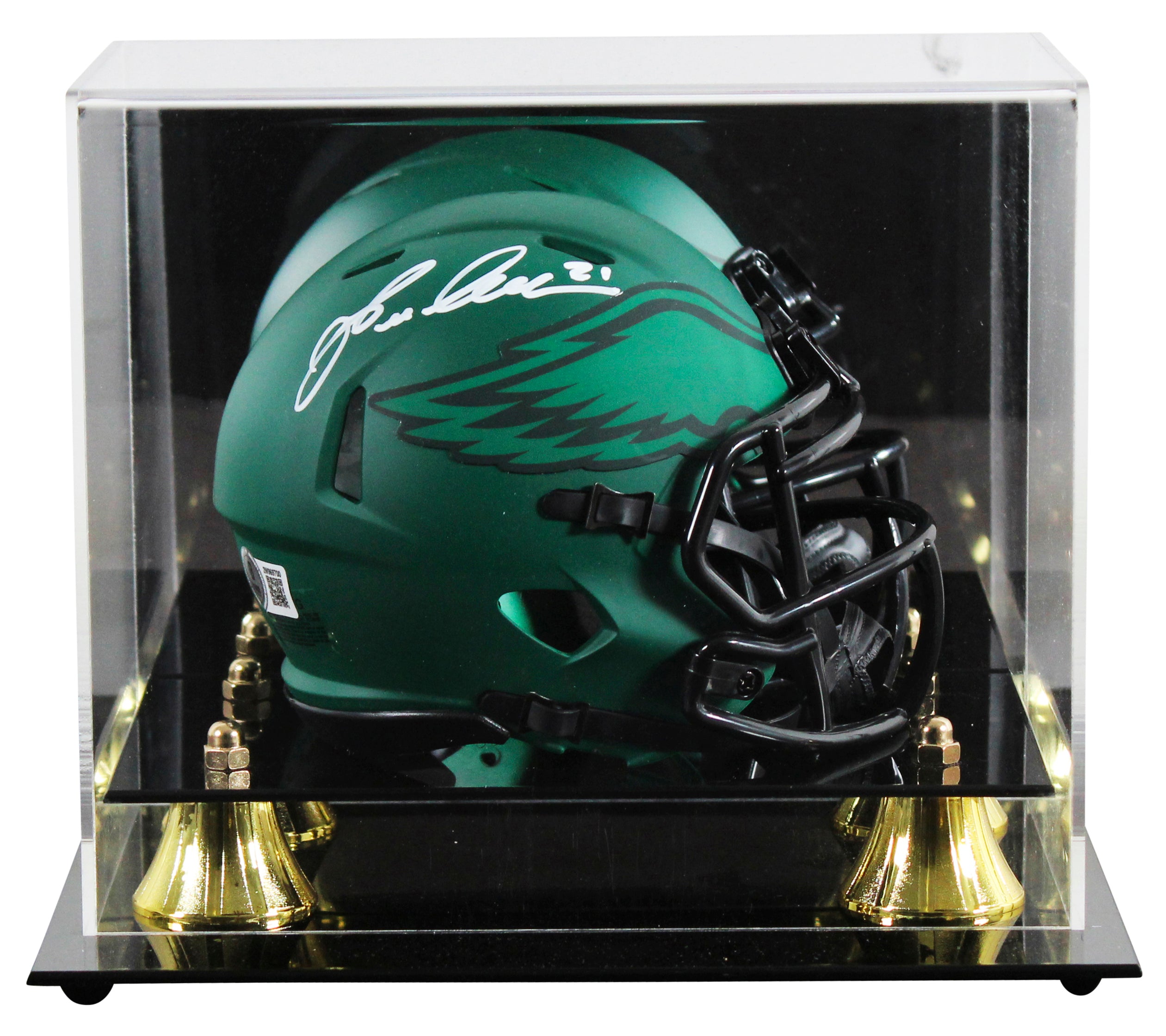 Eagles Eric Allen Authentic Signed Rave Speed Mini Helmet W/ Case BAS Witnessed
