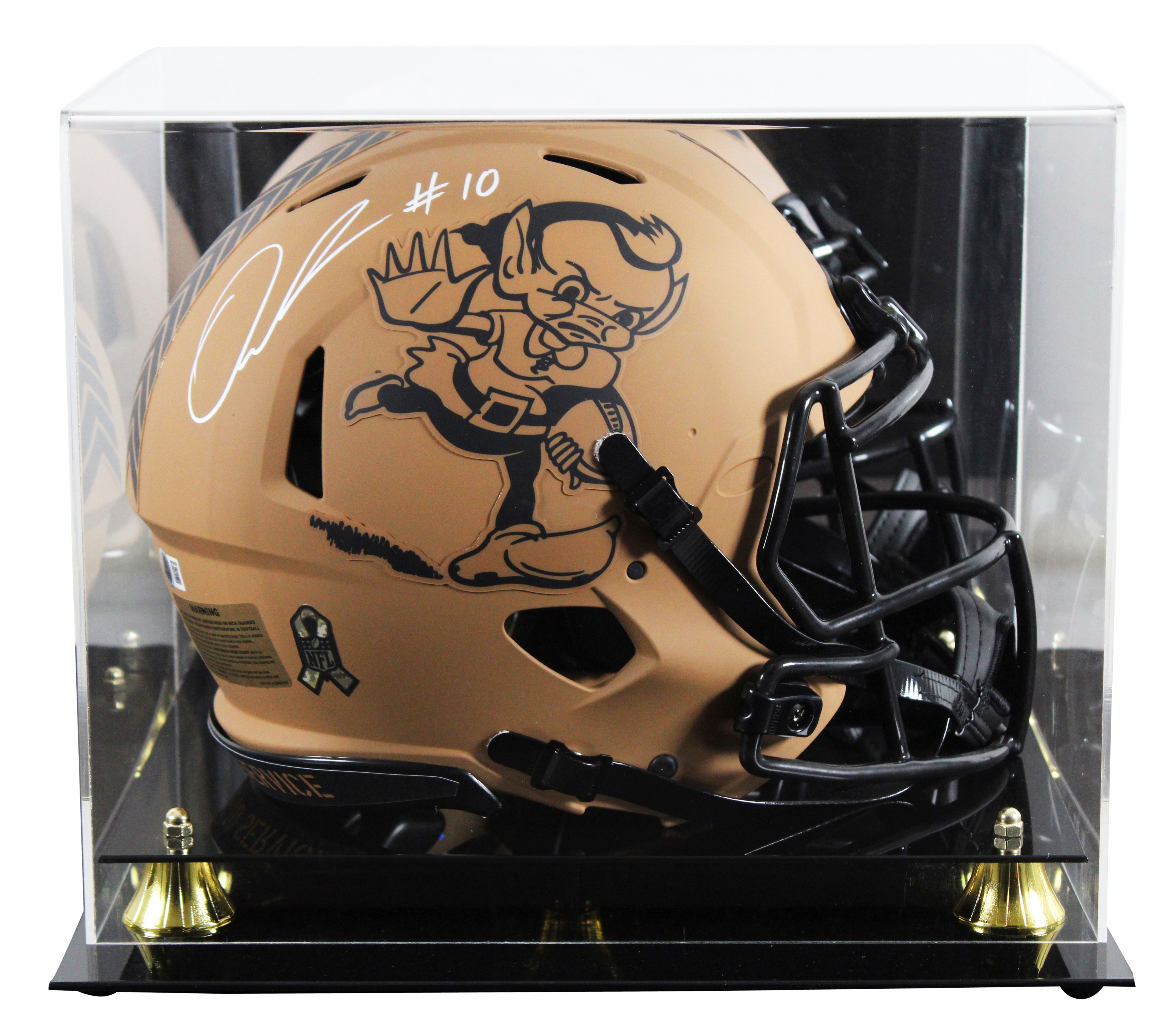 Browns Quinshon Judkins Signed STS II F/S Speed Proline Helmet W/ Case BAS Wit