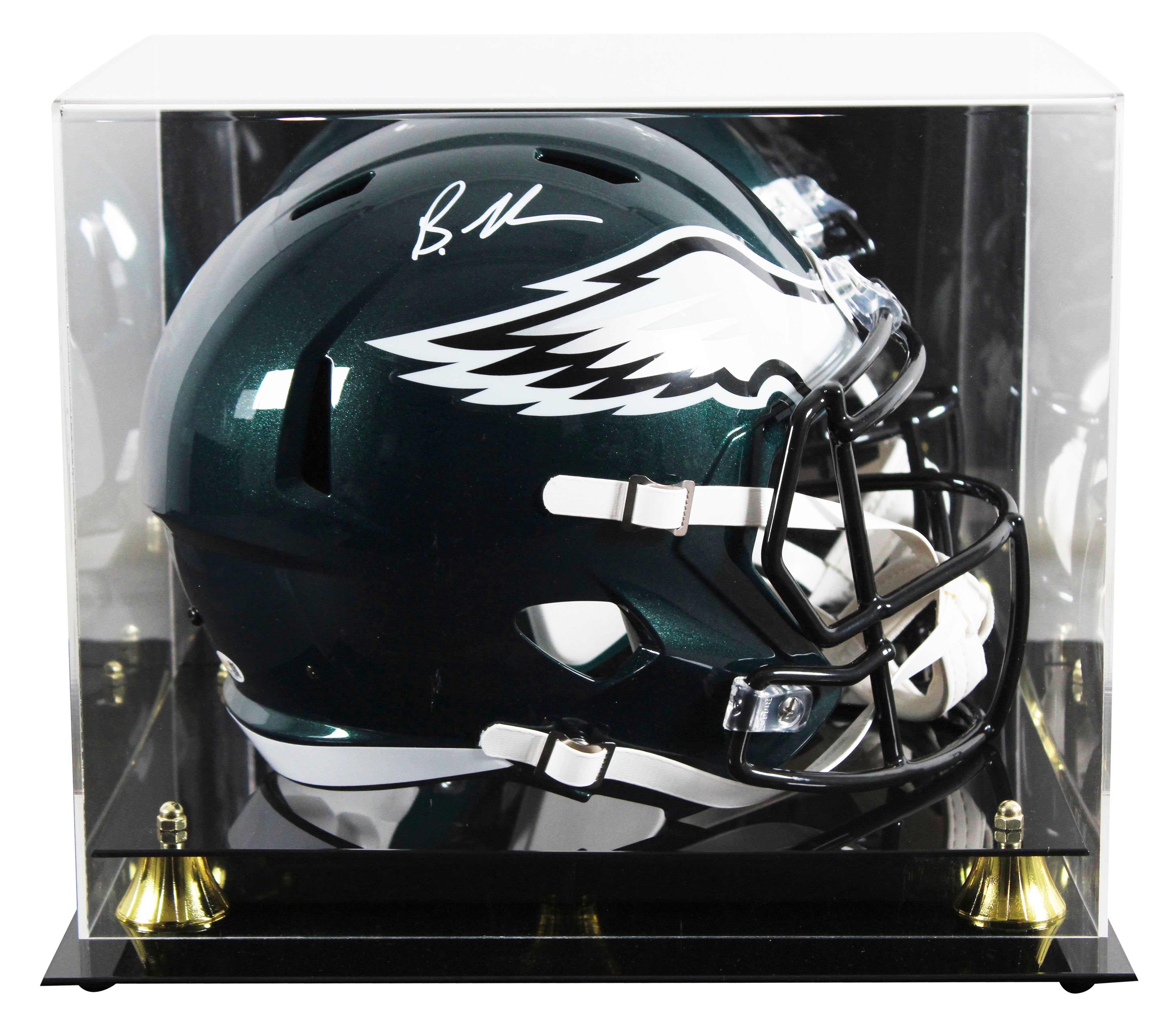 Eagles Brandon Graham Signed Full Size Speed Rep Helmet w/ Case JSA Witness