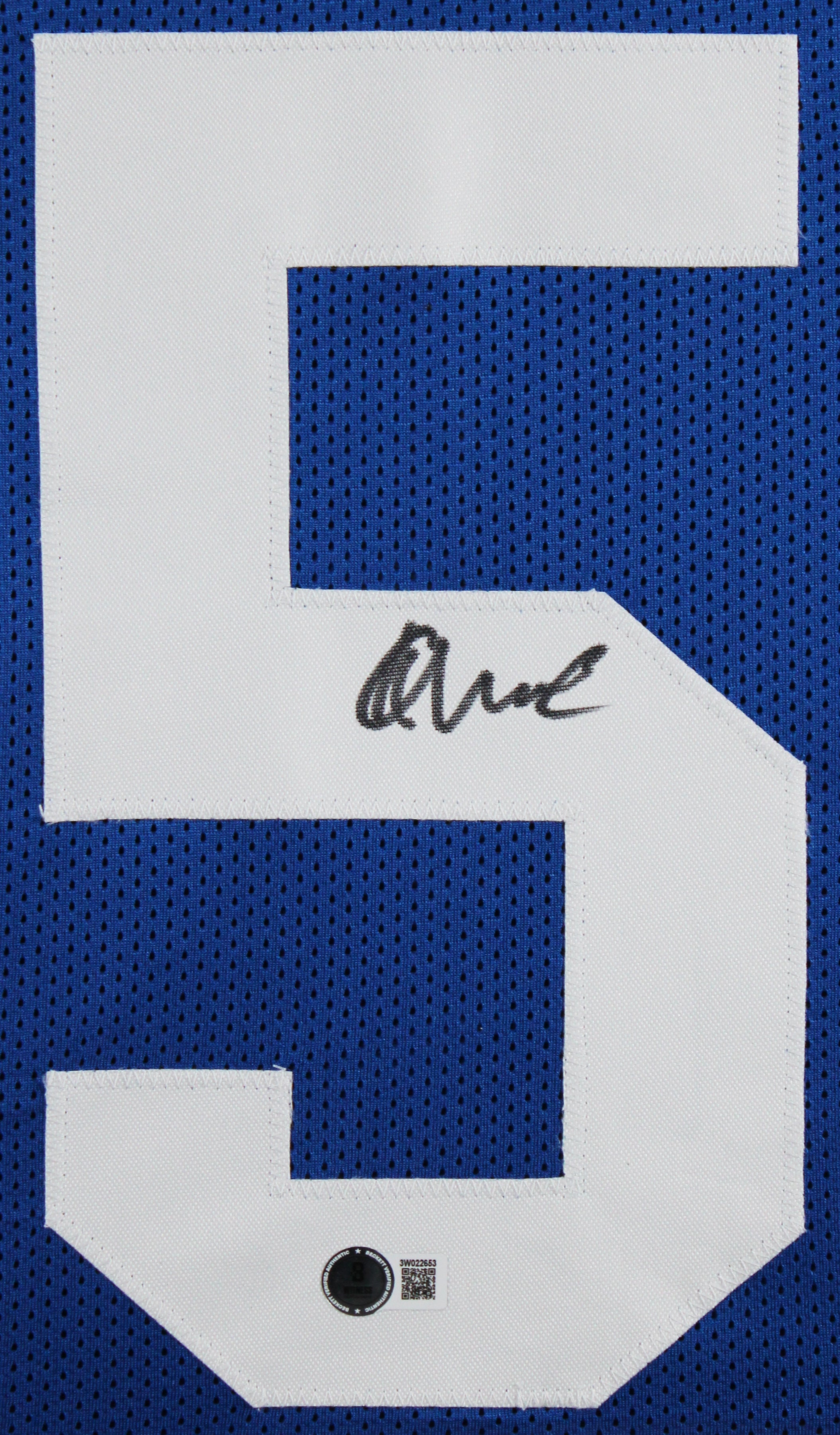 Abdul Carter Authentic Signed Blue Pro Style Framed Jersey BAS Witnessed