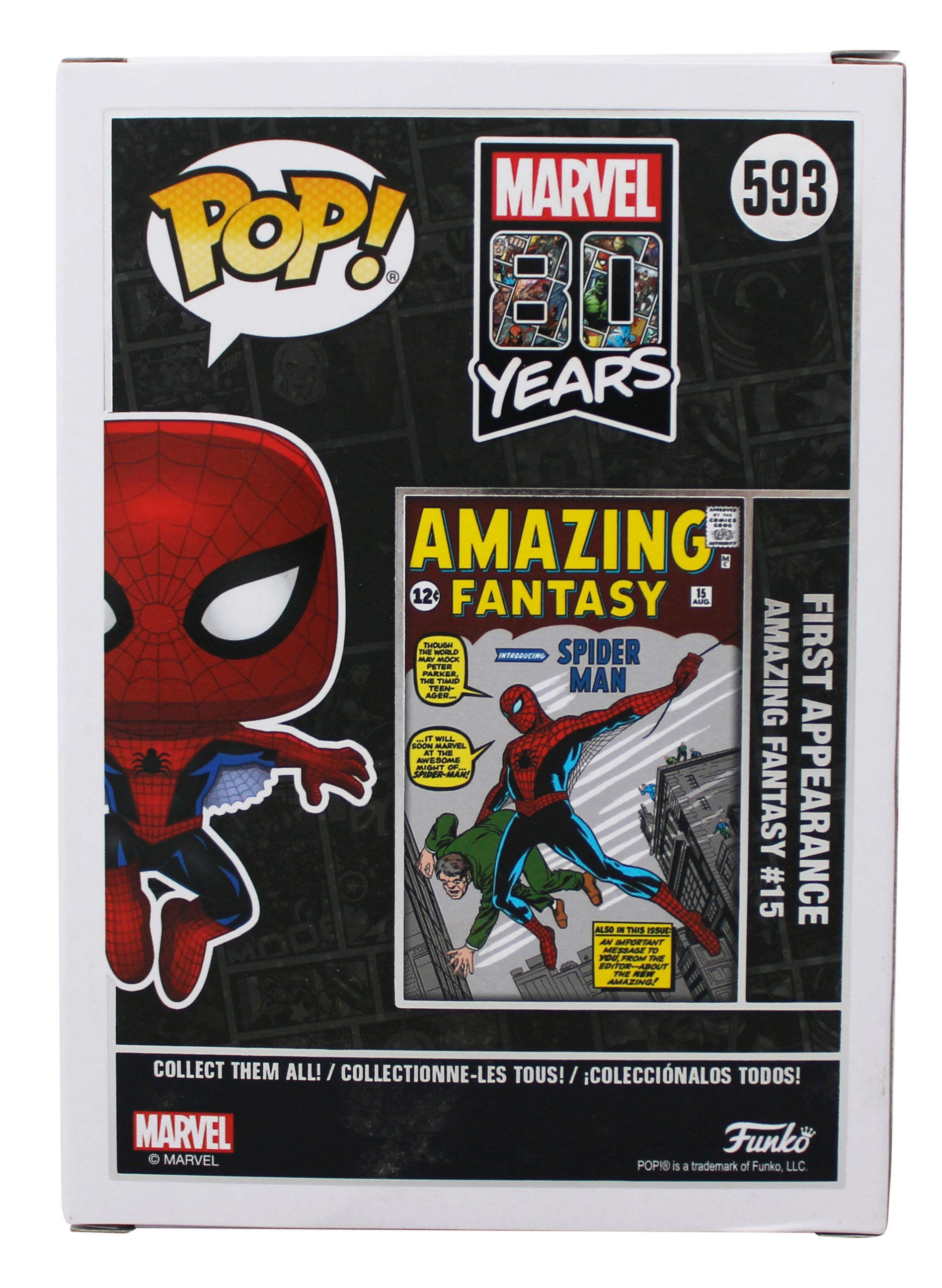 Tobey Maguire Spiderman Signed Spider-Man #593 Funko Pop Figure JSA #AX18001