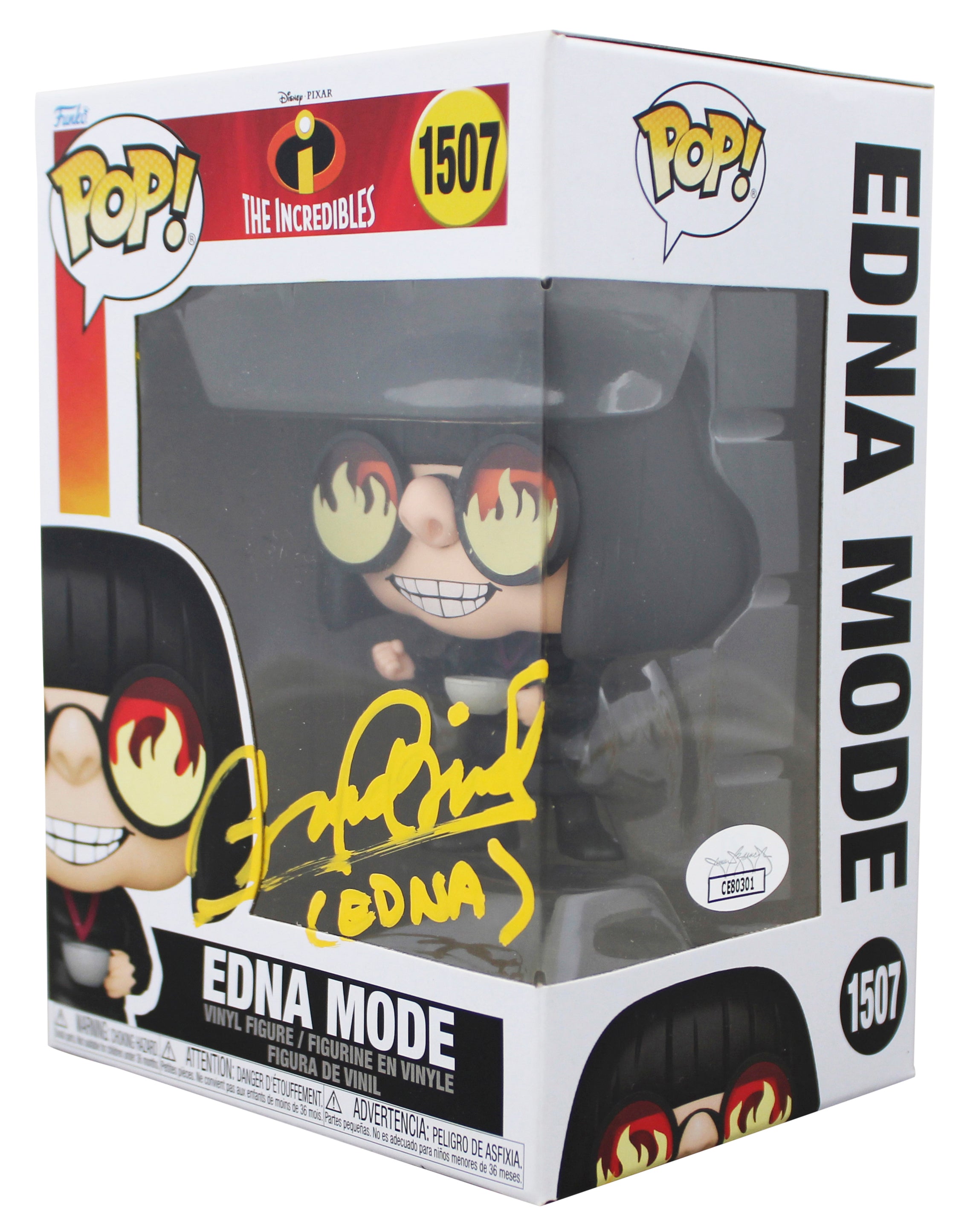 Brad Bird The Incredibles "Edna" Signed #1507 Funko Pop Figure JSA #CW80301