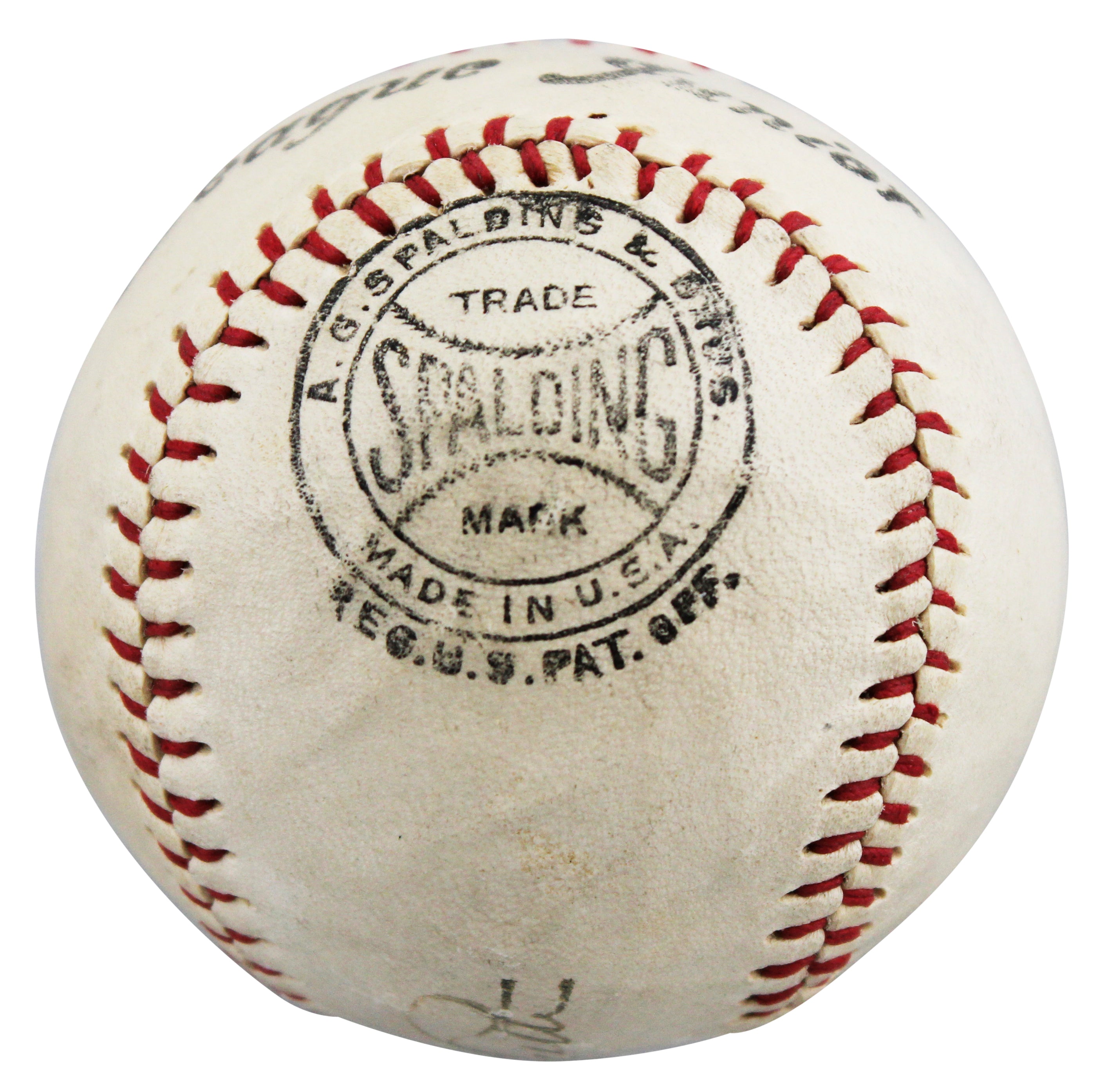 Yankees Babe Ruth Signed 1920's Spalding League Junior Baseball PSA/DNA #AD02216