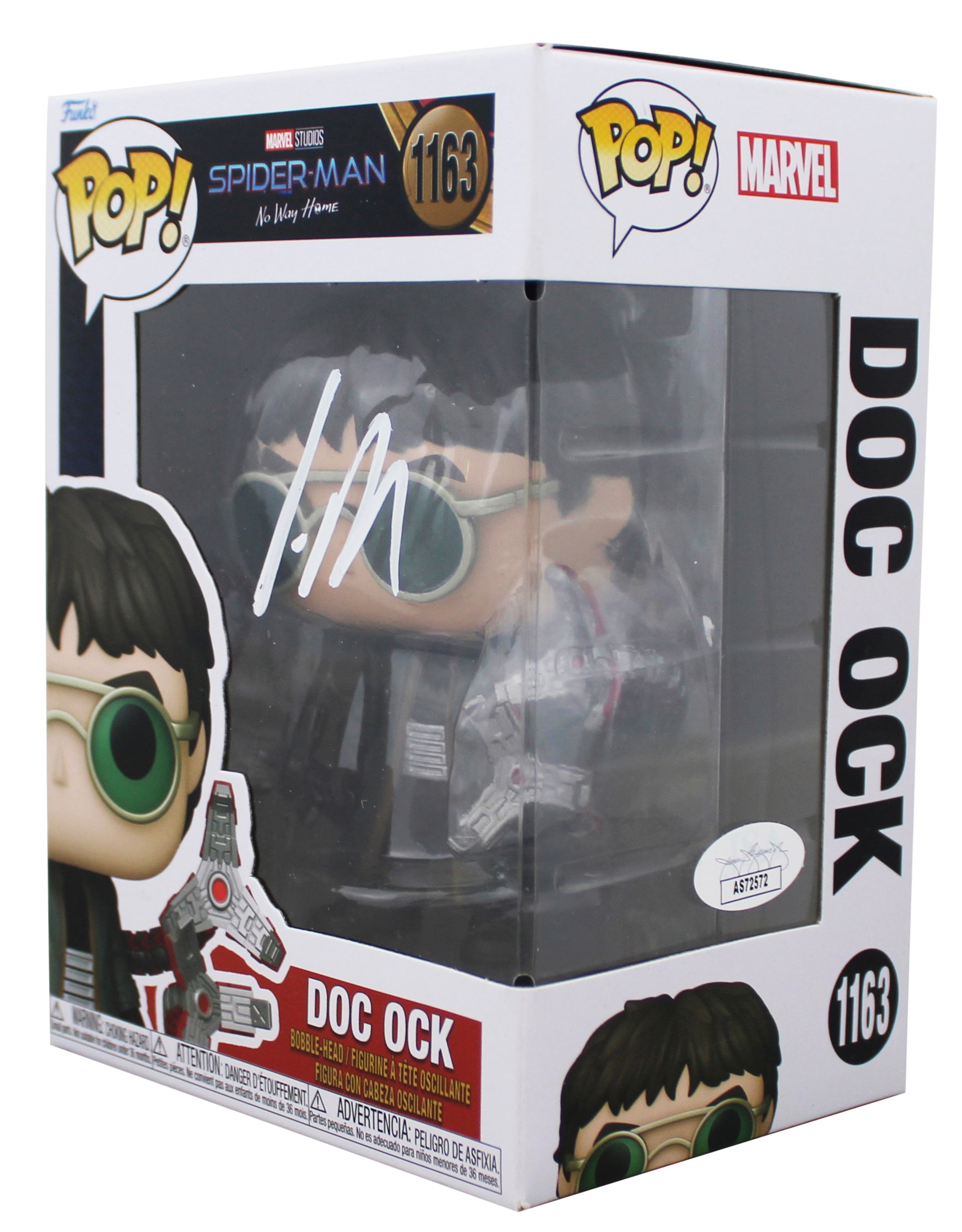 Alfred Molina Spiderman Signed Doc Ock #1163 Funko Pop Vinyl Figure JSA #AS72572