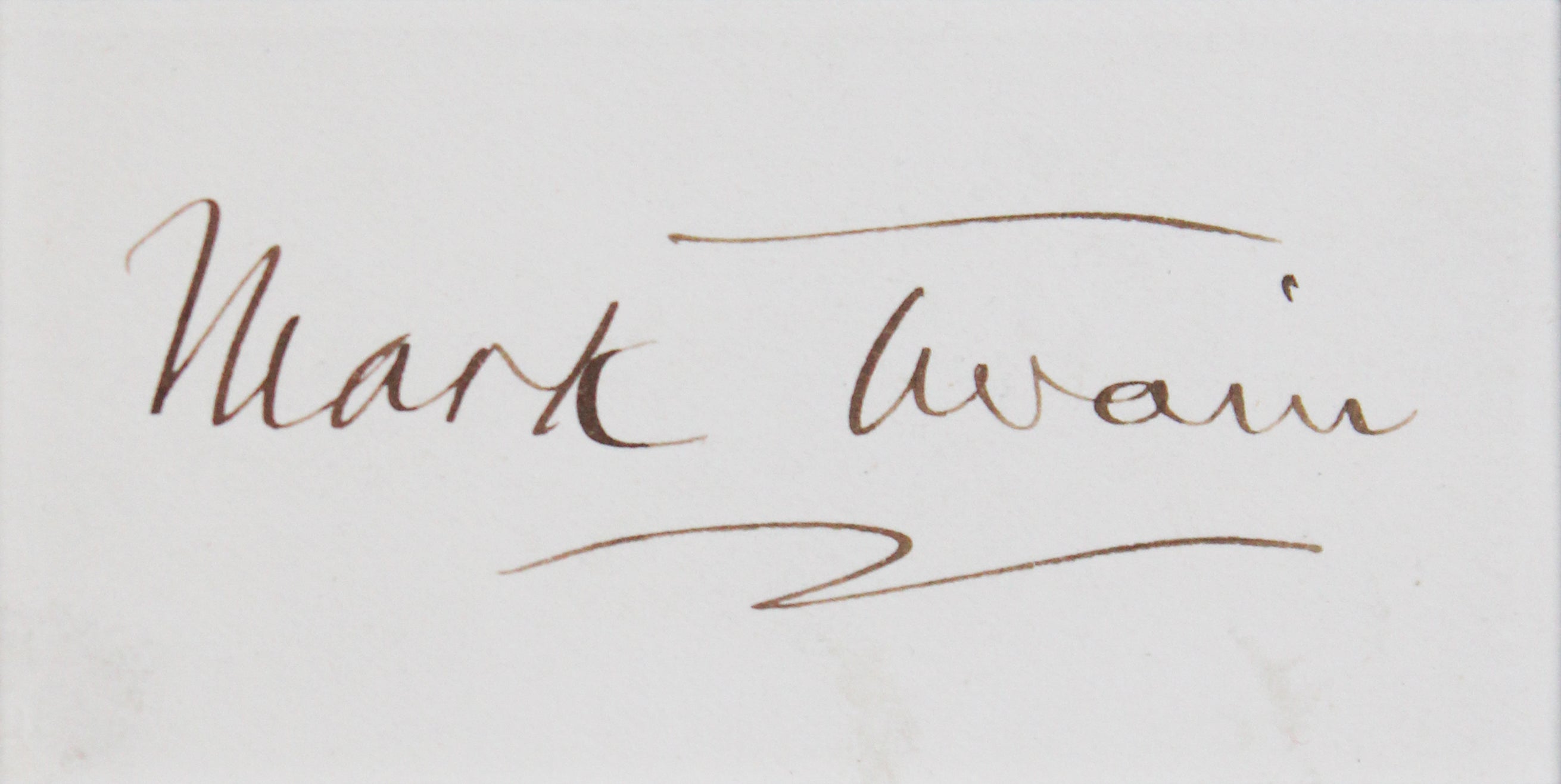 Samuel Clemens Mark Twain Authentic Signed 1.5x3 Cut Signature BAS #AG010055