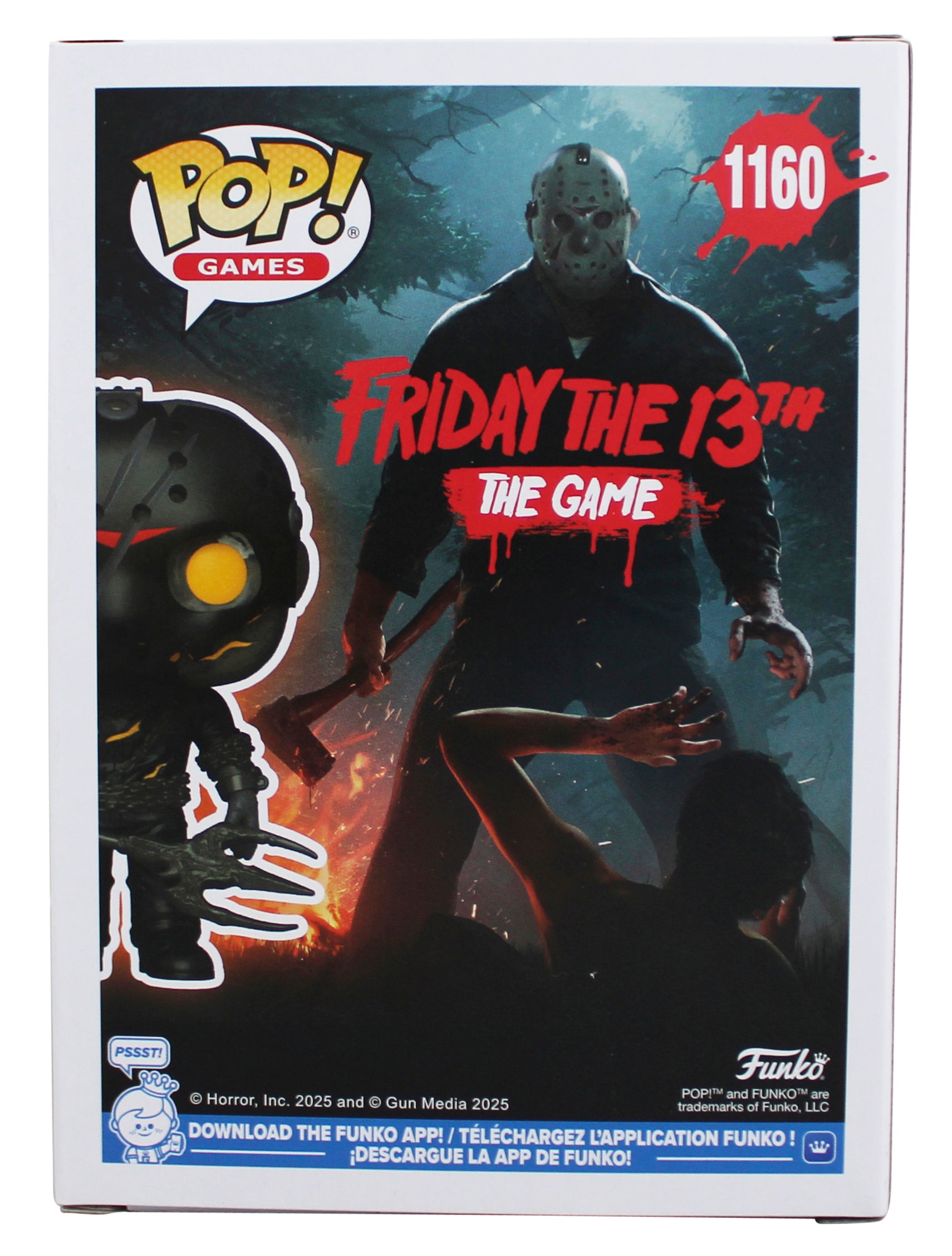 Ari Lehman "2x Insc" Signed Jason #1160 Funko Pop Figure w/ White Sig BAS Wit