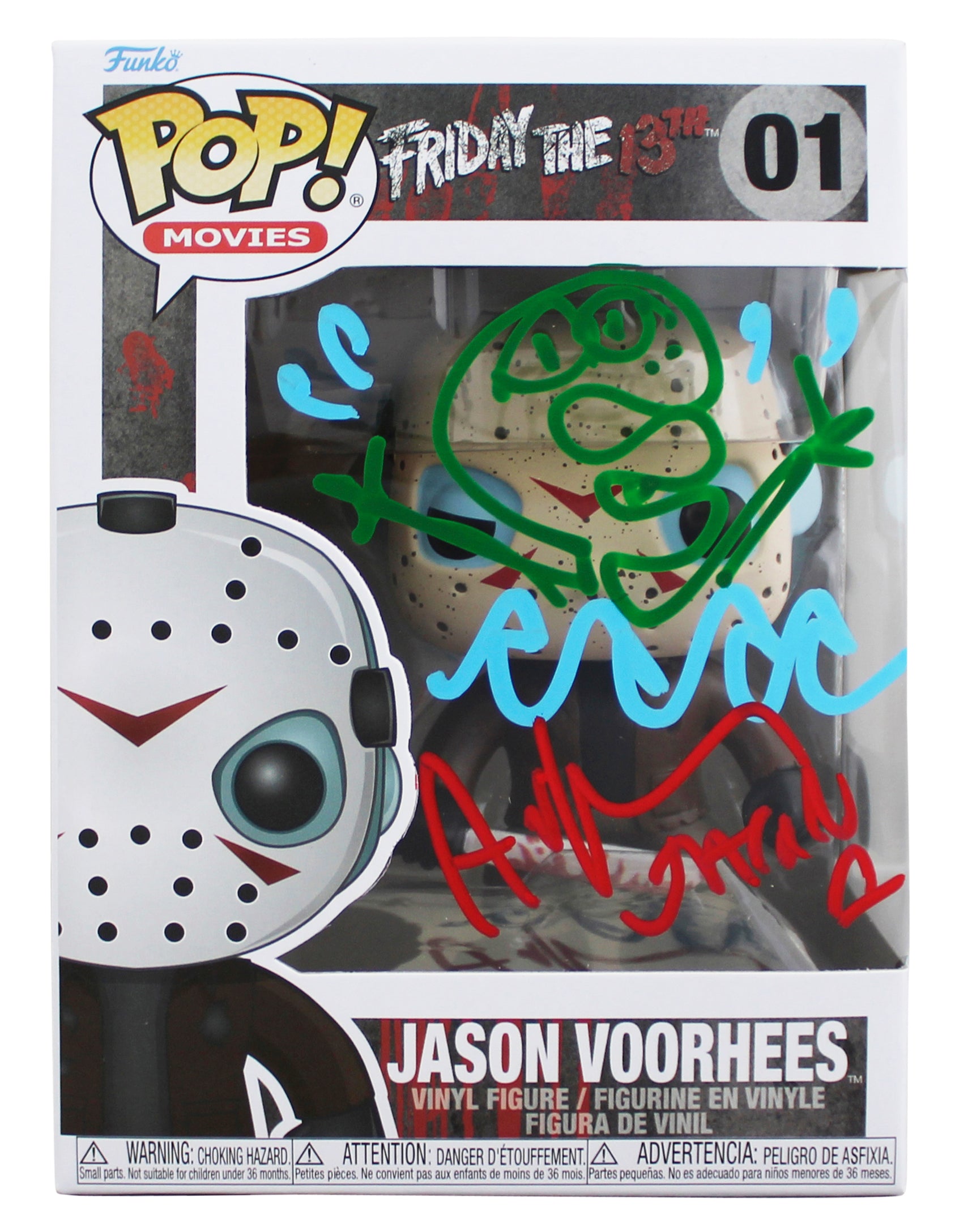 Ari Lehman Friday The 13th Signed Jason #01 Funko Pop Figure W/ Sketch BAS Wit