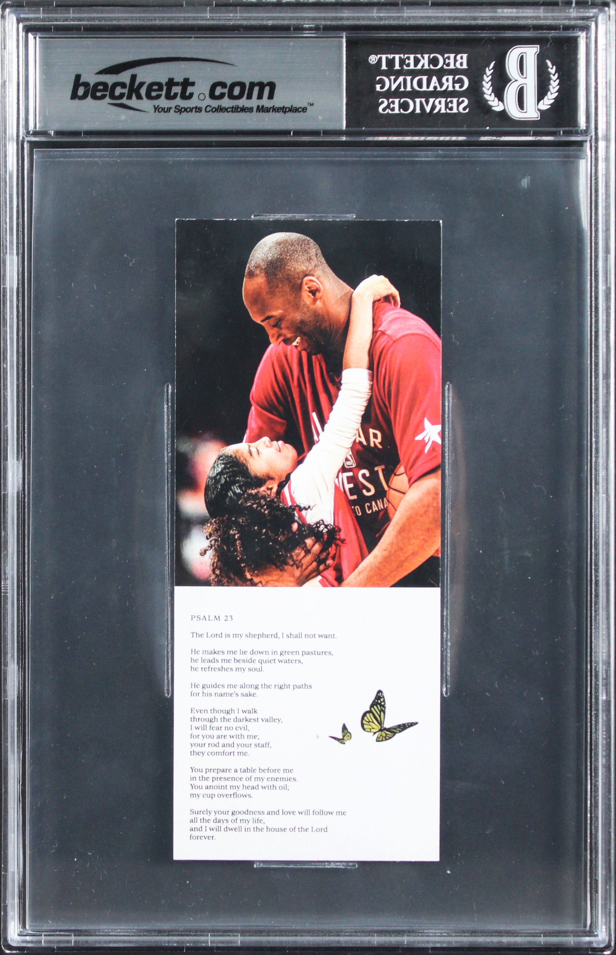 Shaquille O'Neal & Magic Johnson Signed Kobe Bryant COL Ticket BAS Slabbed