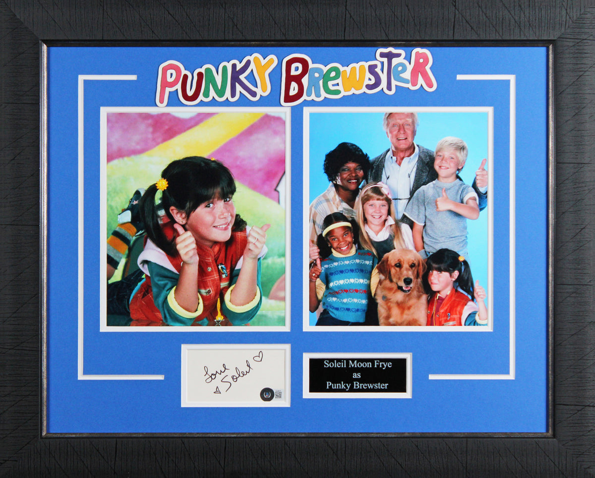 Soleil Moon Frye Punky Brewster Signed & Framed 3x5 Index Card BAS #BL98077