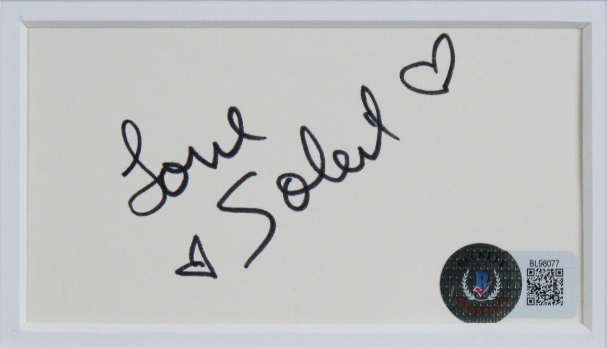 Soleil Moon Frye Punky Brewster Signed & Framed 3x5 Index Card BAS #BL98077