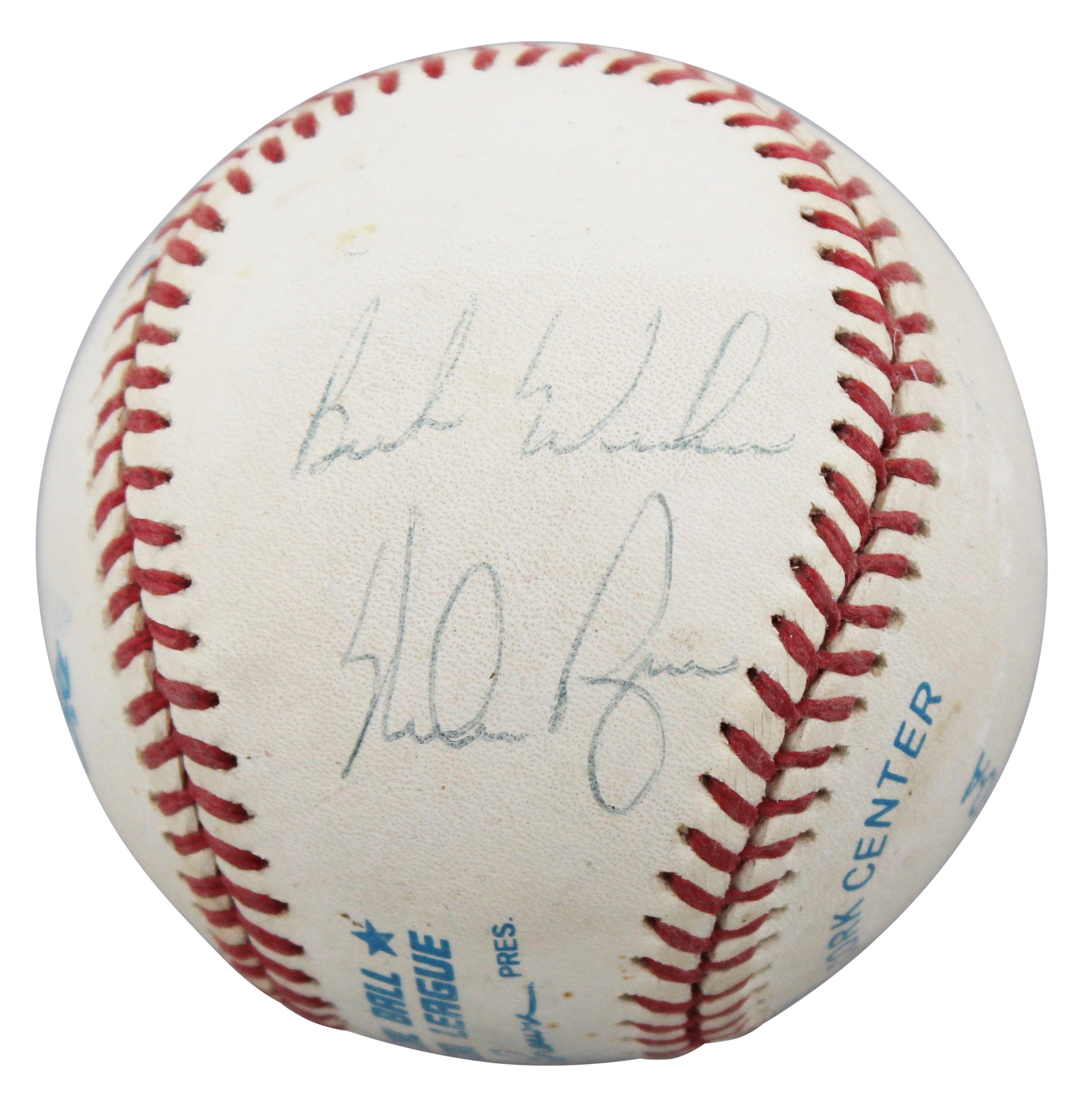 Rangers Nolan Ryan "Best Wishes" Authentic Signed OAL Baseball BAS #BU64228