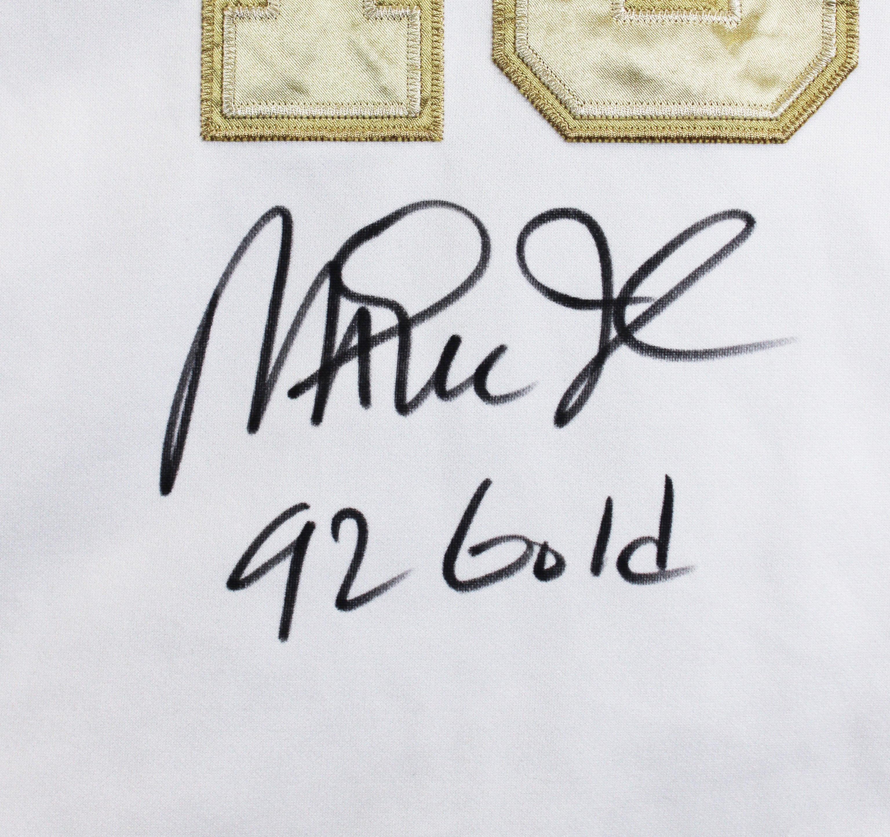 Magic Johnson "92 Gold" Signed White & Gold Nike Team USA Jersey BAS W #5W006547