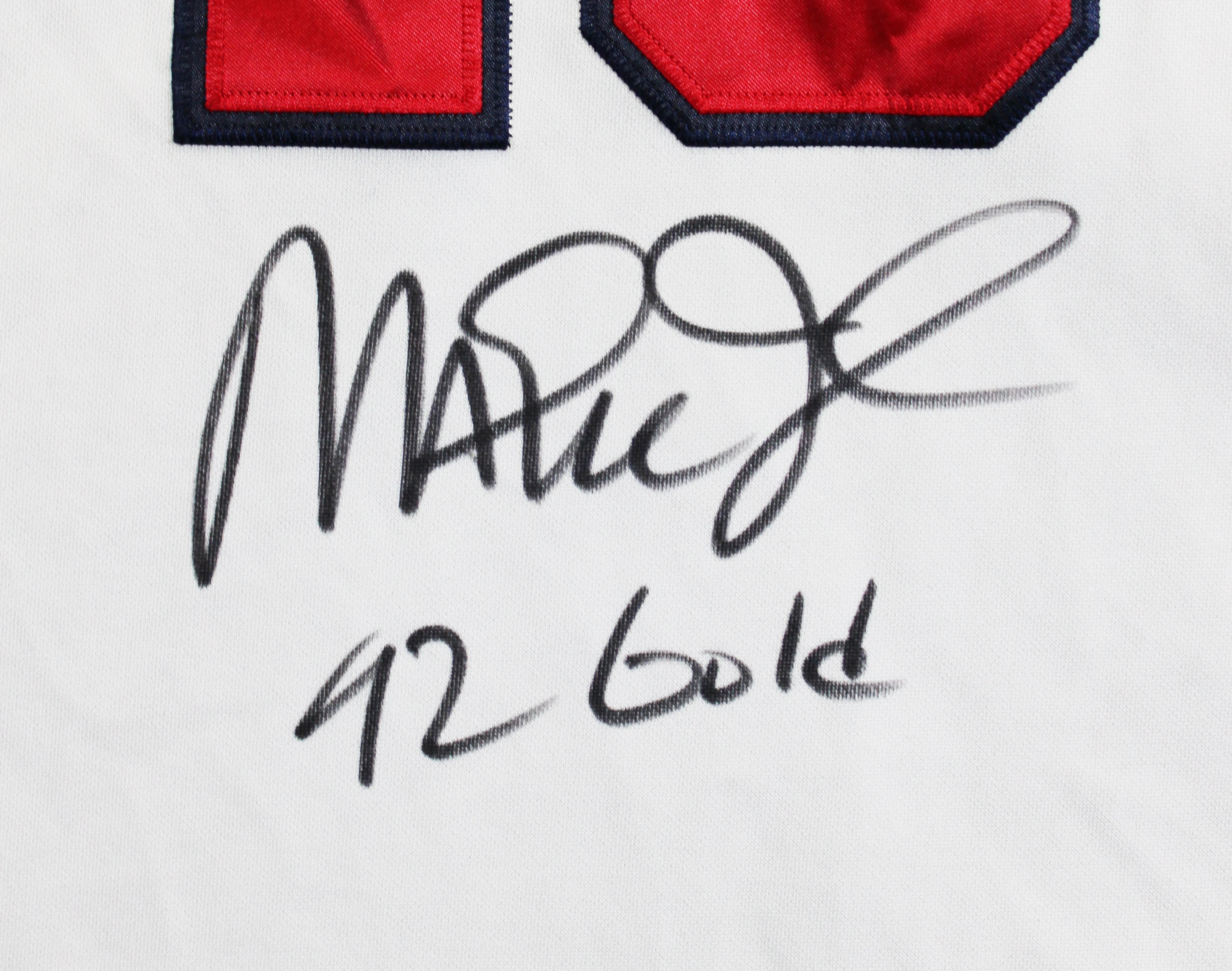 Magic Johnson "92 Gold" Signed White Nike Team USA Jersey BAS Witness #5W006546