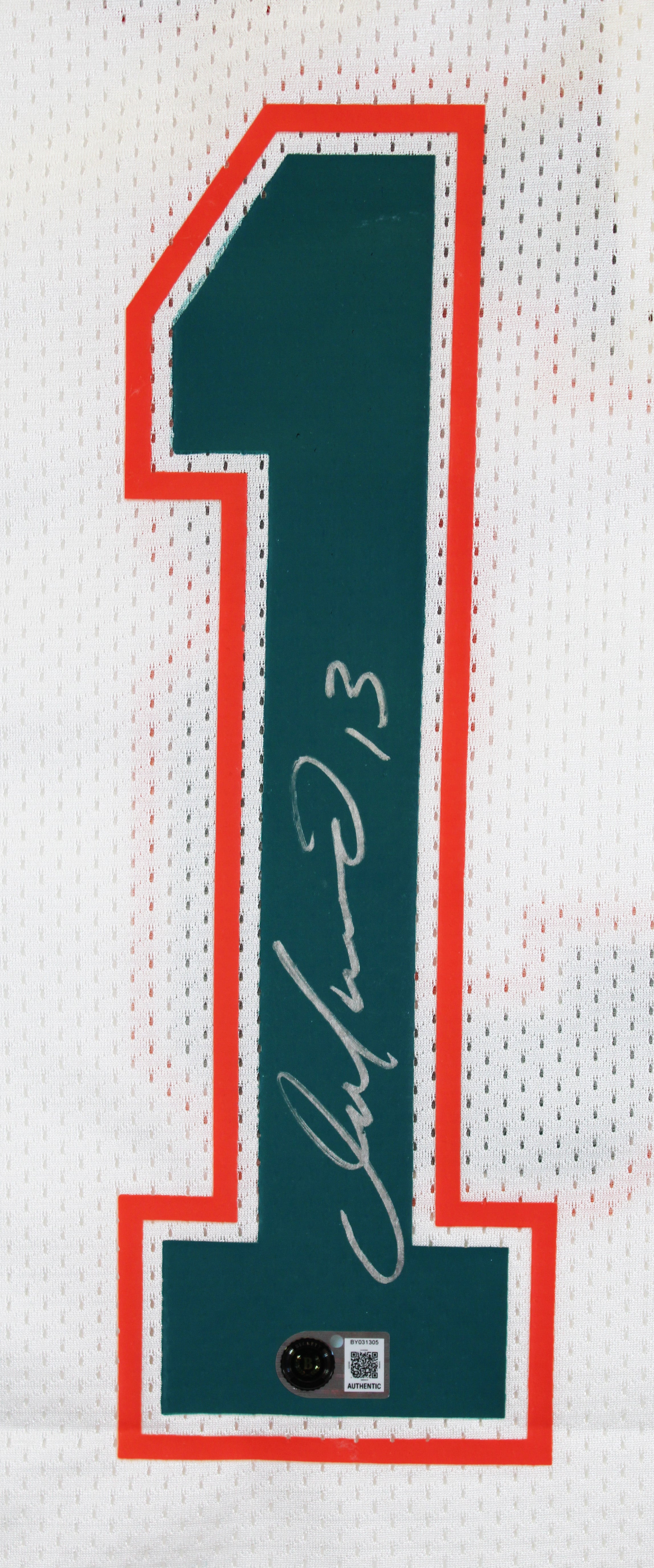 Dolphins Dan Marino Signed White 1990 TB M&N Authentic Jersey BAS #BY031305