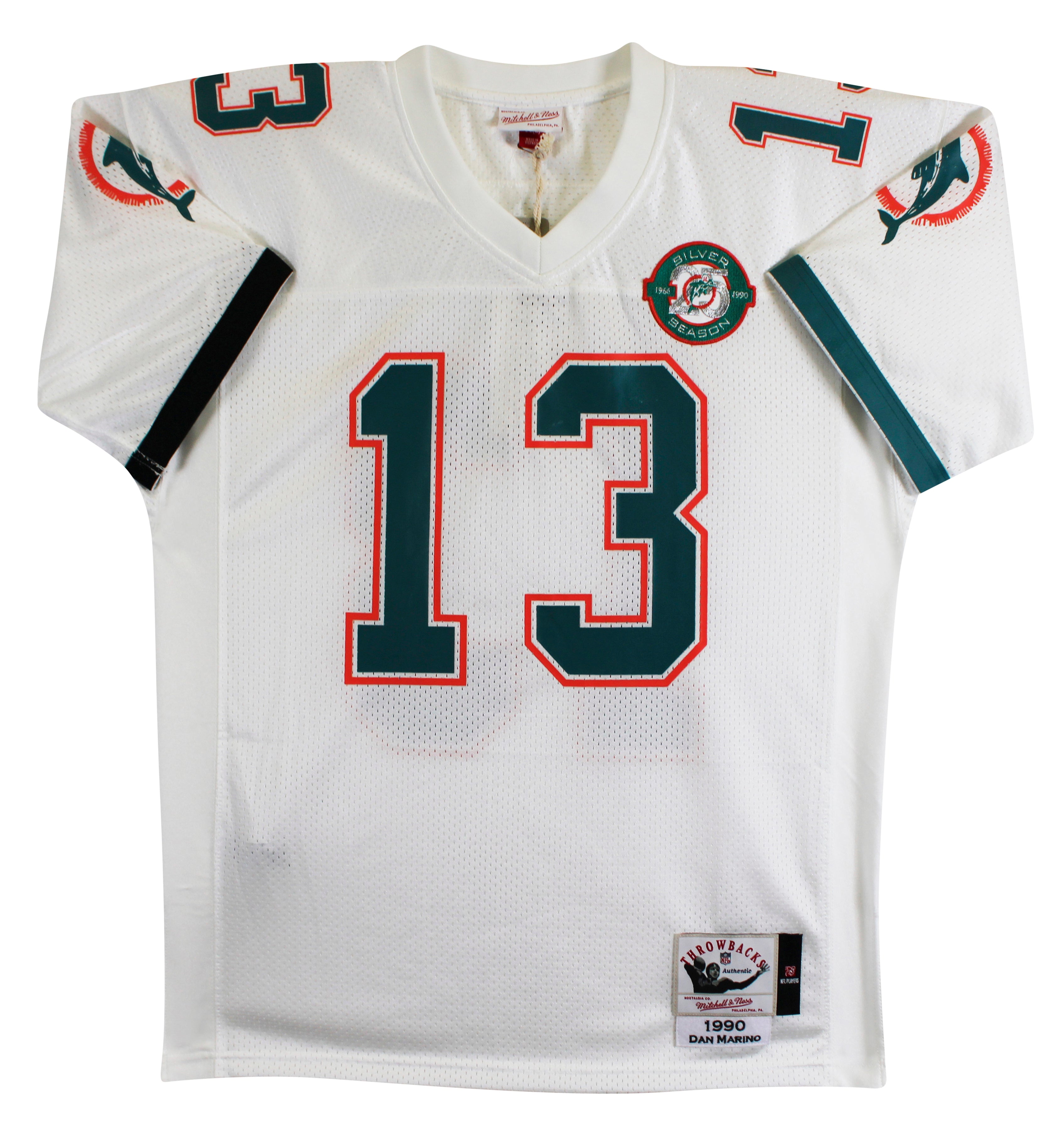 Dolphins Dan Marino Signed White 1990 TB M&N Authentic Jersey BAS #BY031305