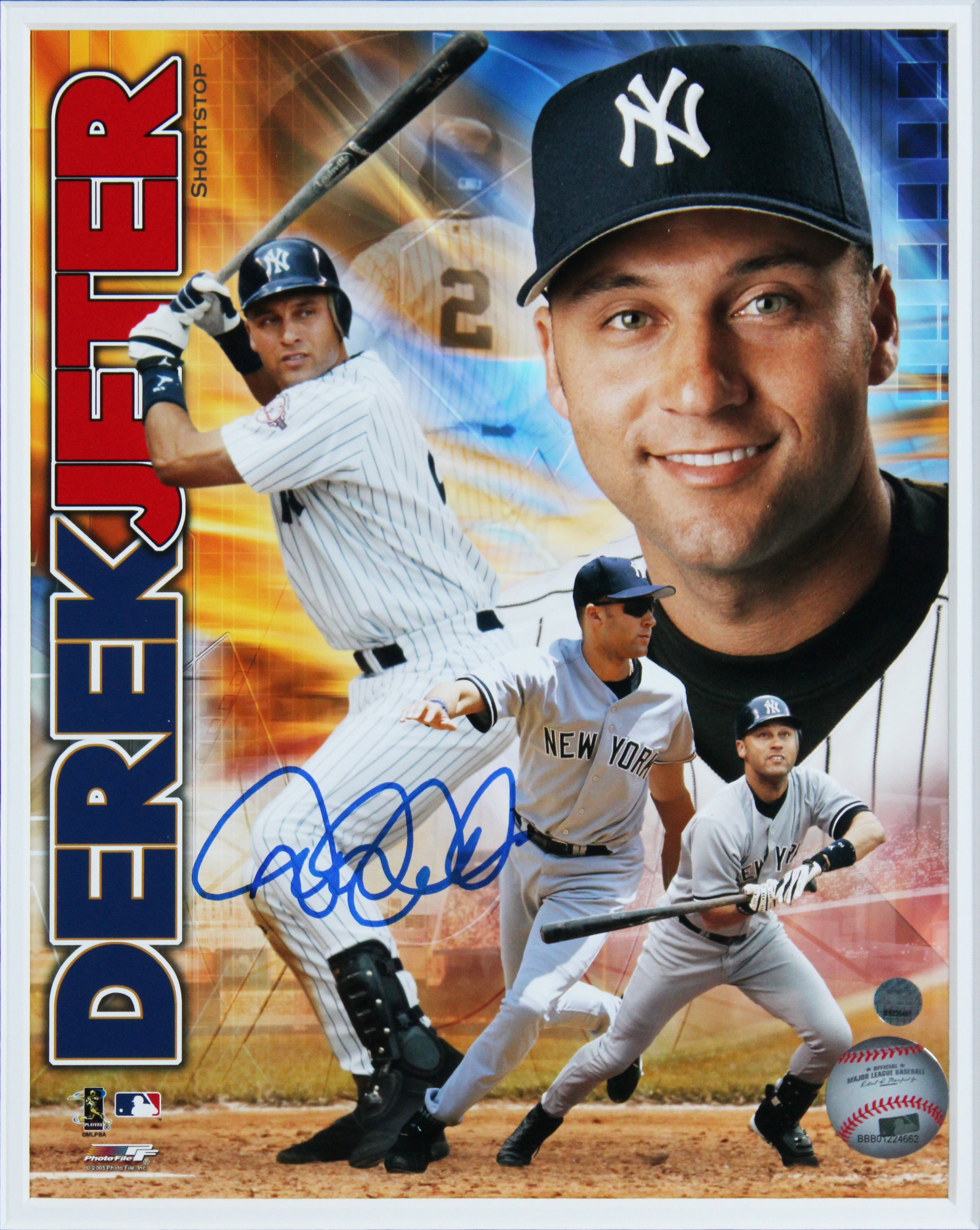 Yankees Derek Jeter Authentic Signed 8x10 Framed Photo Steiner #SS236497