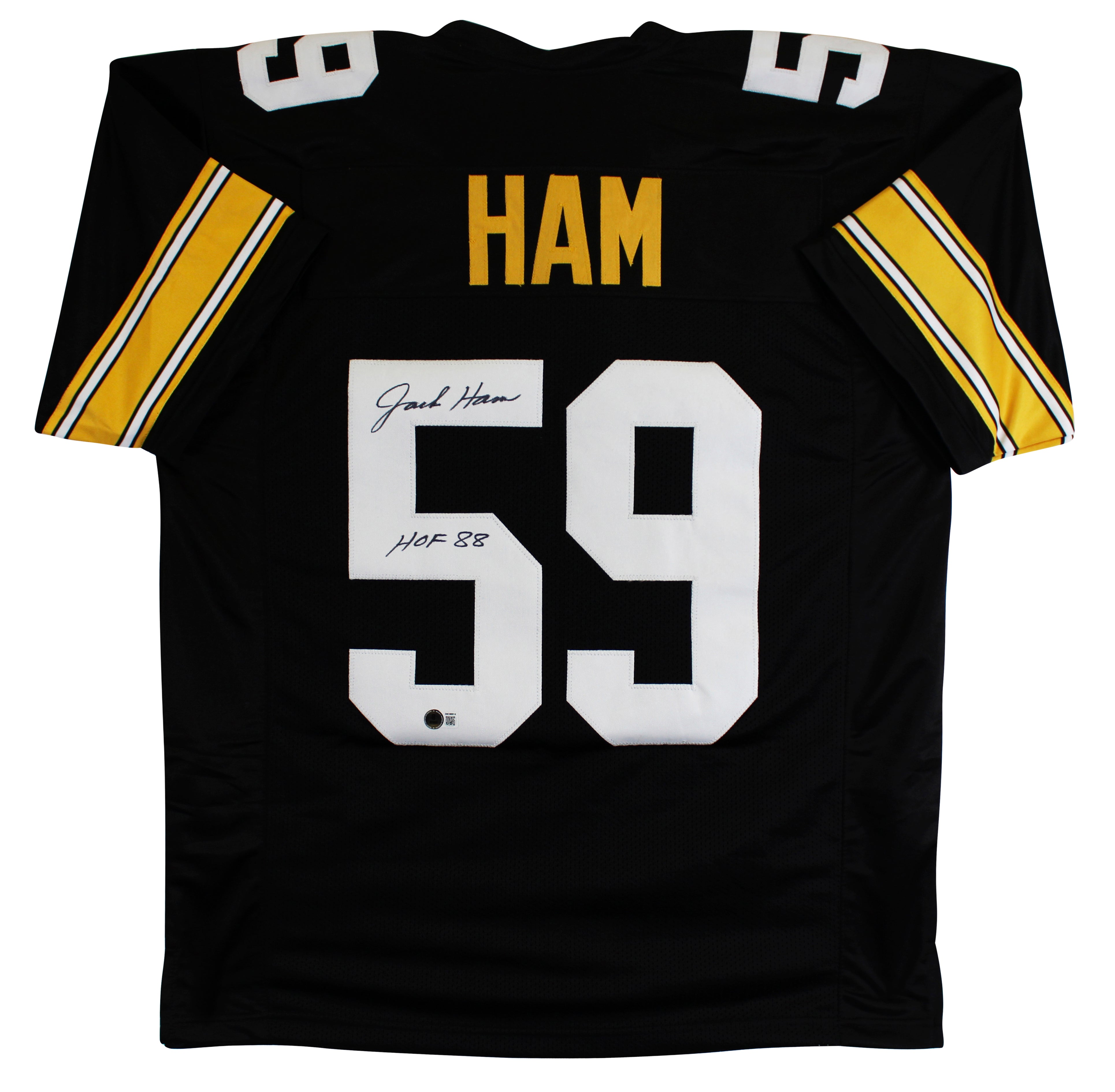 Jack Ham "HOF 88" Authentic Signed Black Pro Style Jersey BAS Witness #3W390914