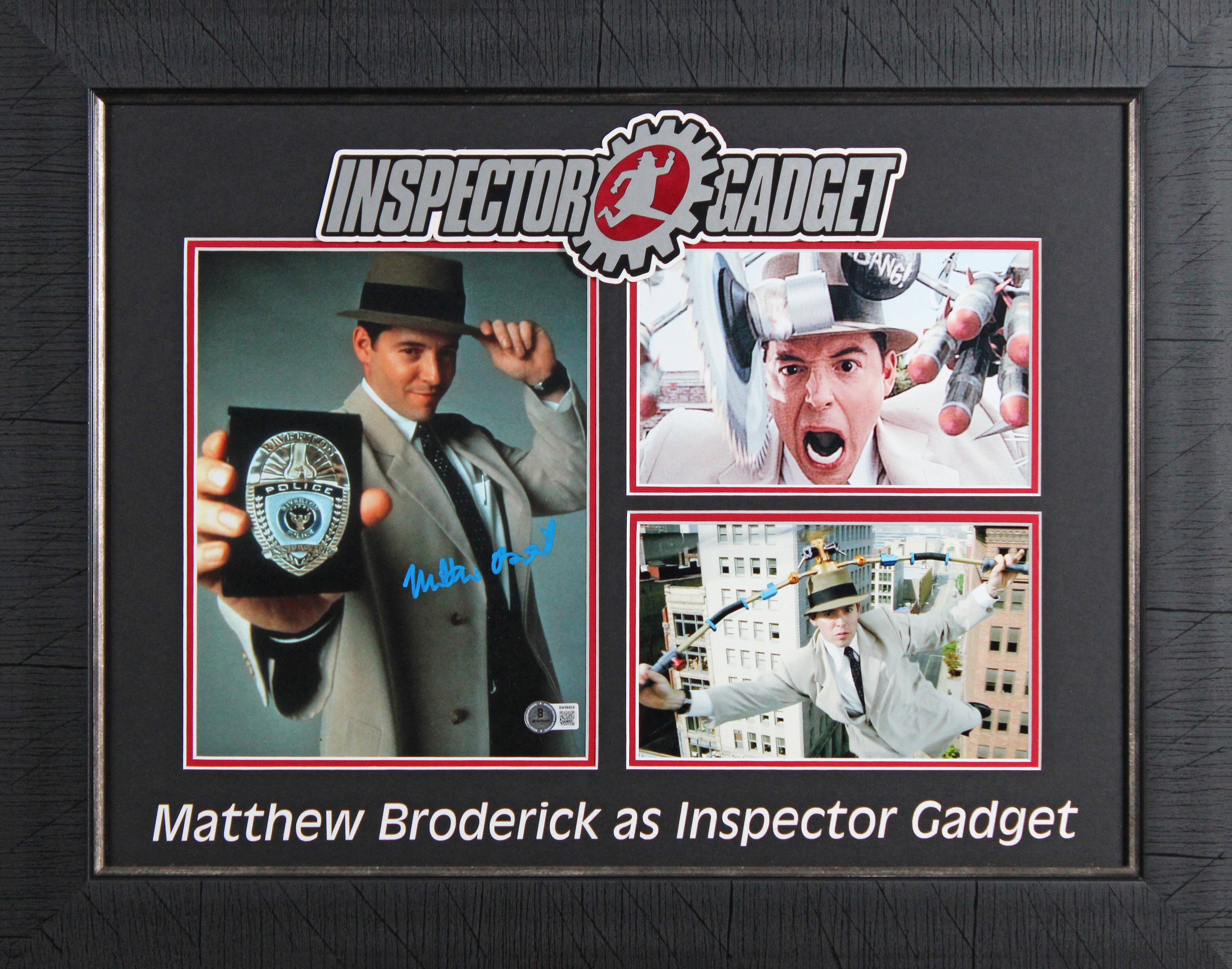 Matthew Broderick Inspector Gadget Signed 8x10 Framed Photo BAS #BW96658