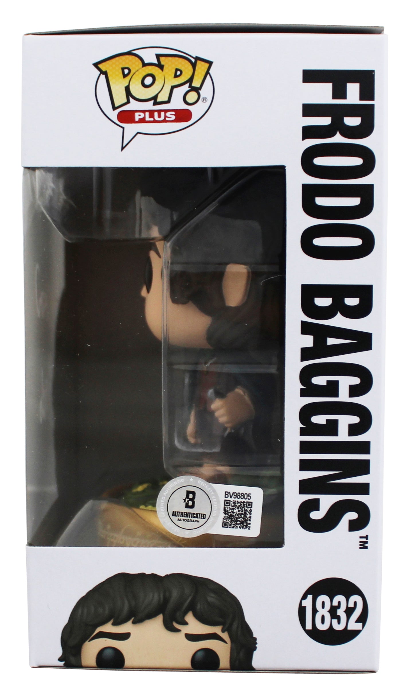 Elijah Wood LOTR "Frodo" Signed #1832 Funko Pop Figure w/ White Sig BAS