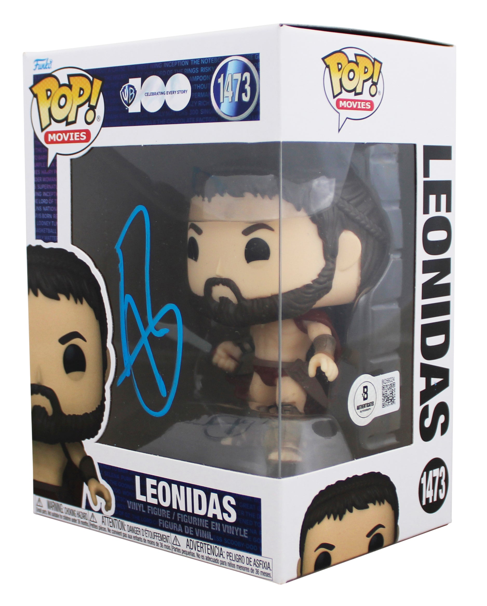 Gerard Butler 300 Signed Leonidas #1473 Funko Pop Vinyl Figure BAS #BQ56024