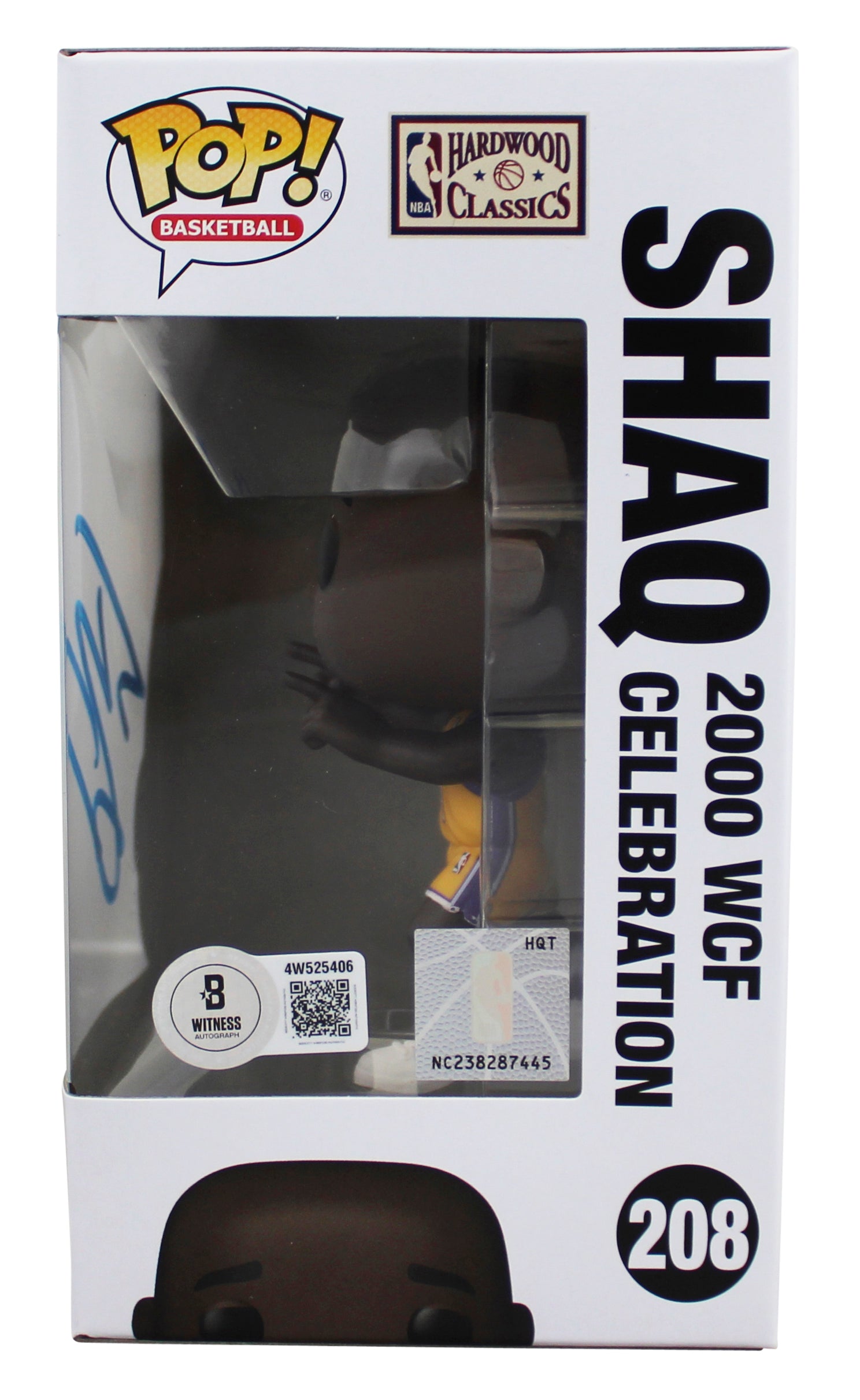 Lakers Shaquille O'Neal Signed #208 Funko Pop Vinyl Figure BAS Witness #4W525406