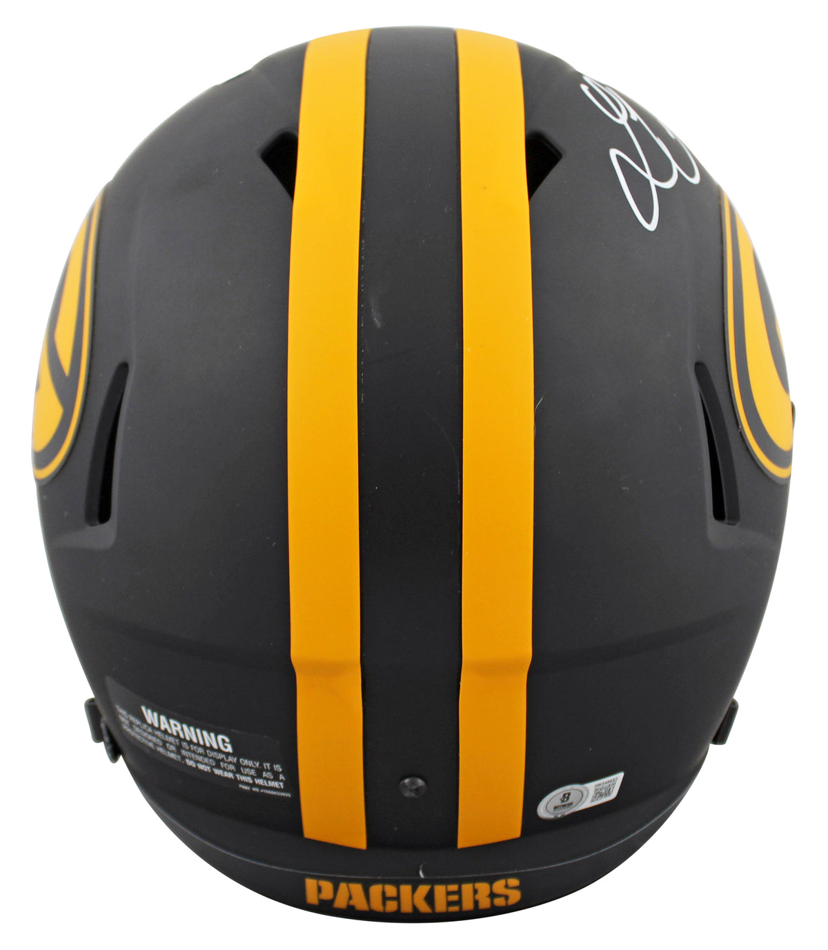 Packers Lukas Van Ness Signed Eclipse Full Size Speed Rep Helmet BAS Witnessed