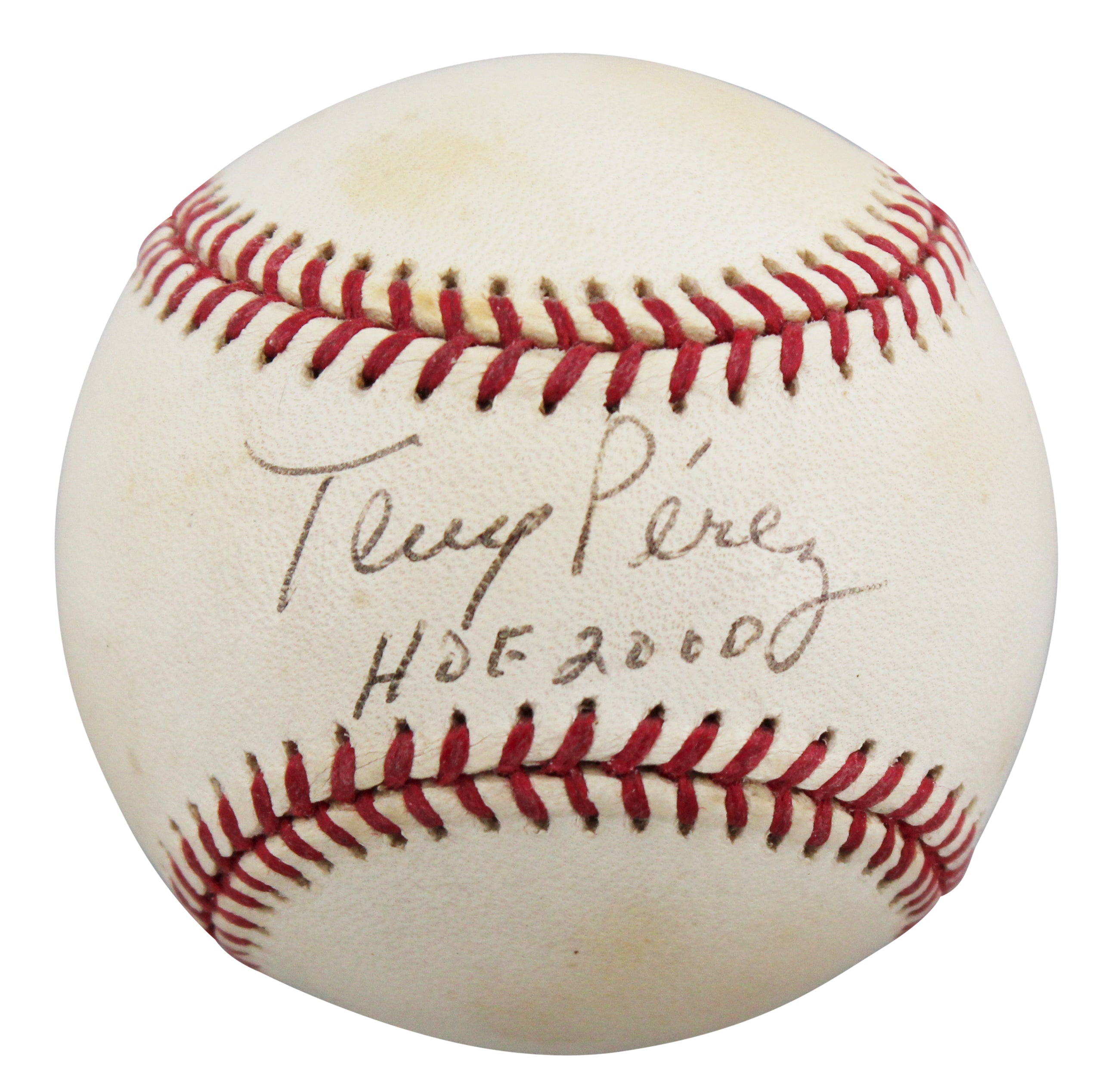 Reds Tony Perez "HOF 2000" Authentic Signed OML Baseball BAS #BU64221