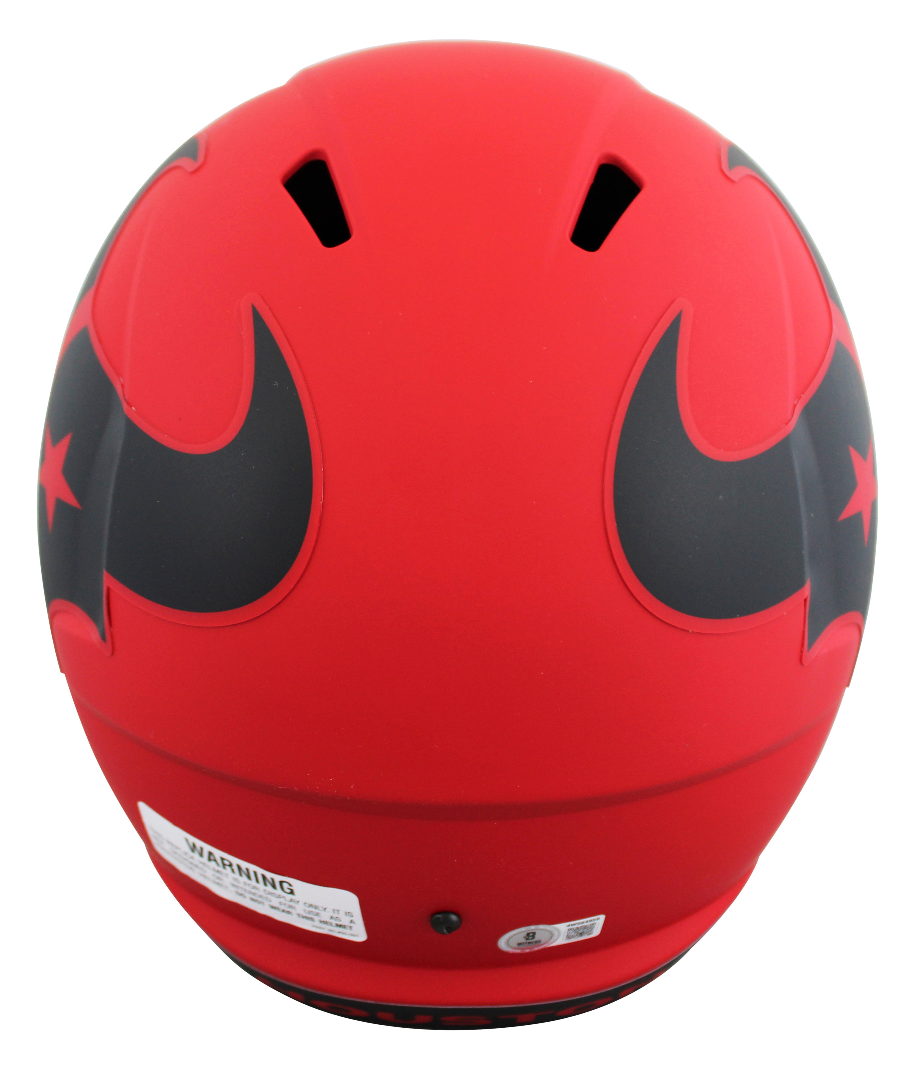 Texans Andre Johnson Signed Rave Full Size Speed Rep Helmet W/ Case BAS Witness