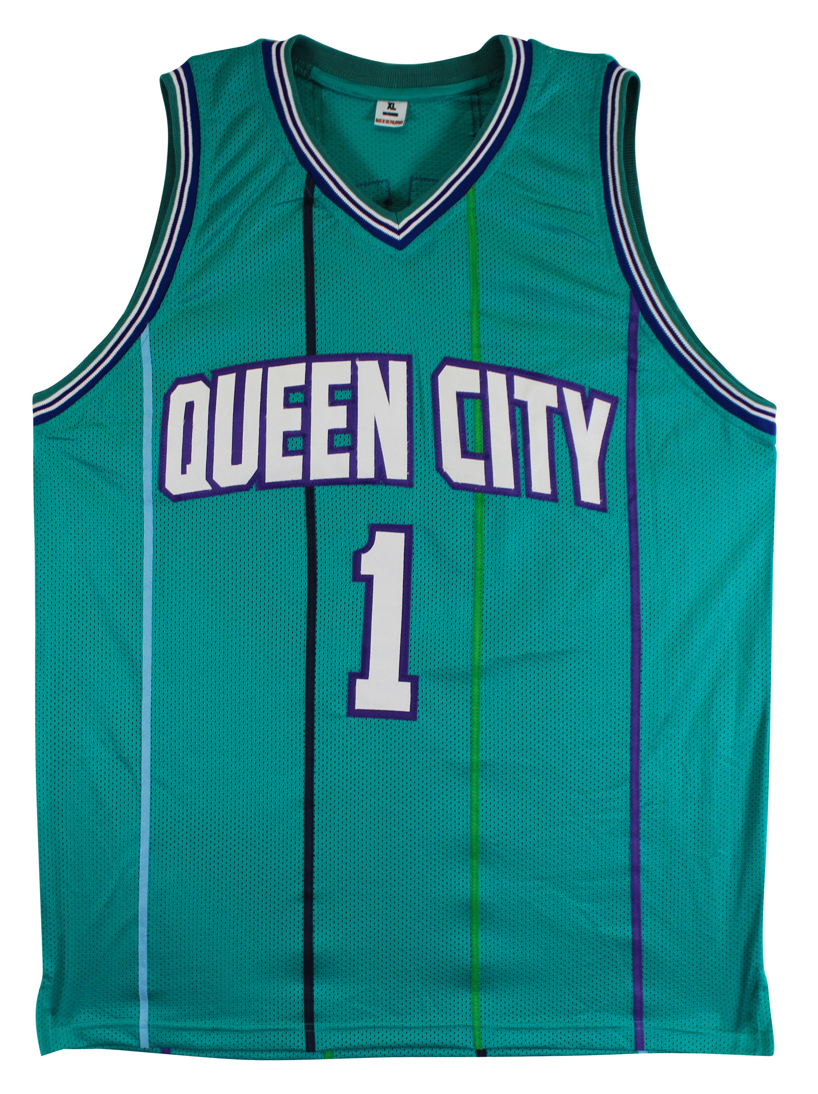 Muggsy Bogues Authentic Signed Teal Pro Style Jersey Autographed BAS Witnessed