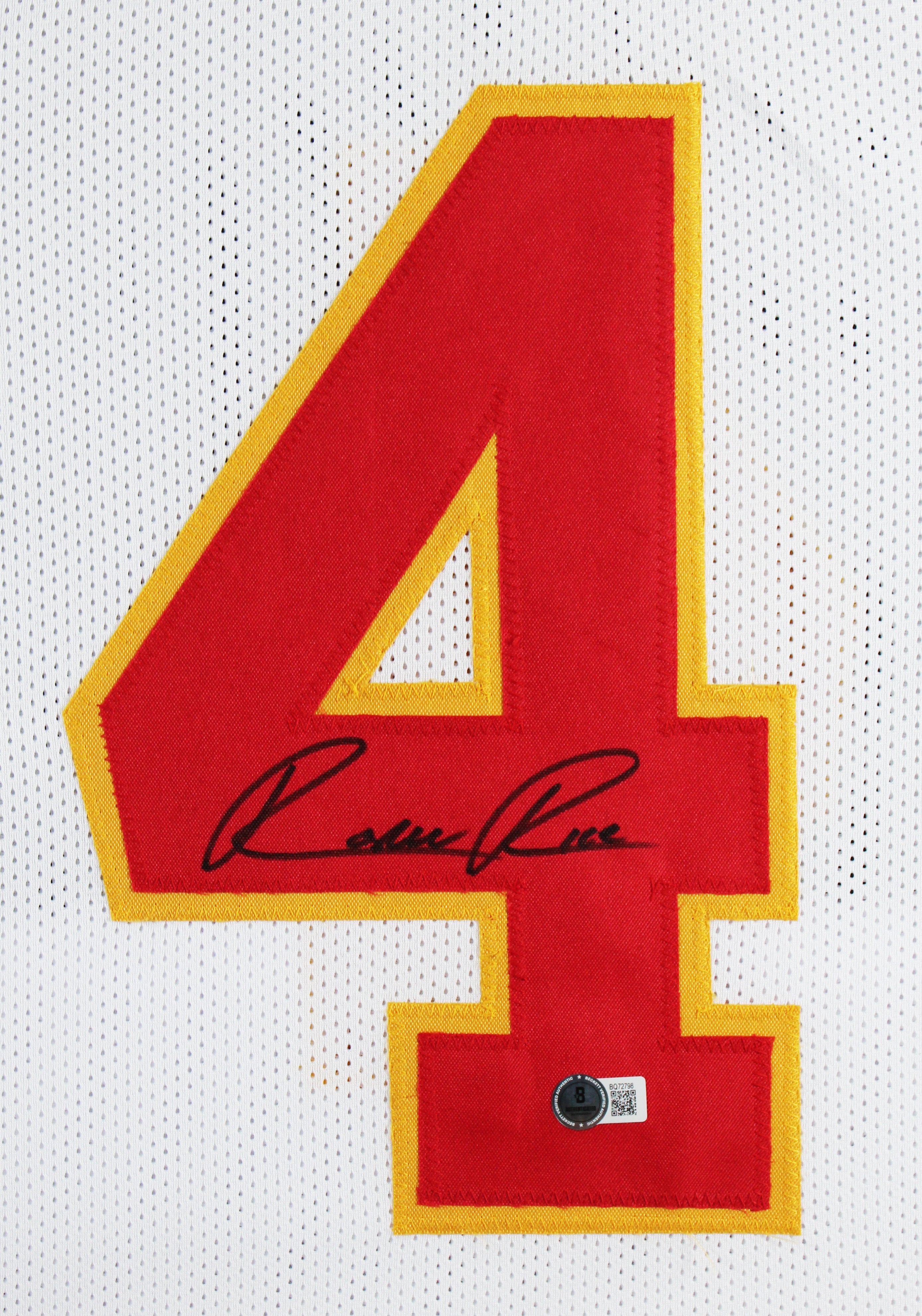 Rashee Rice Authentic Signed White Pro Style Framed Jersey Autographed BAS