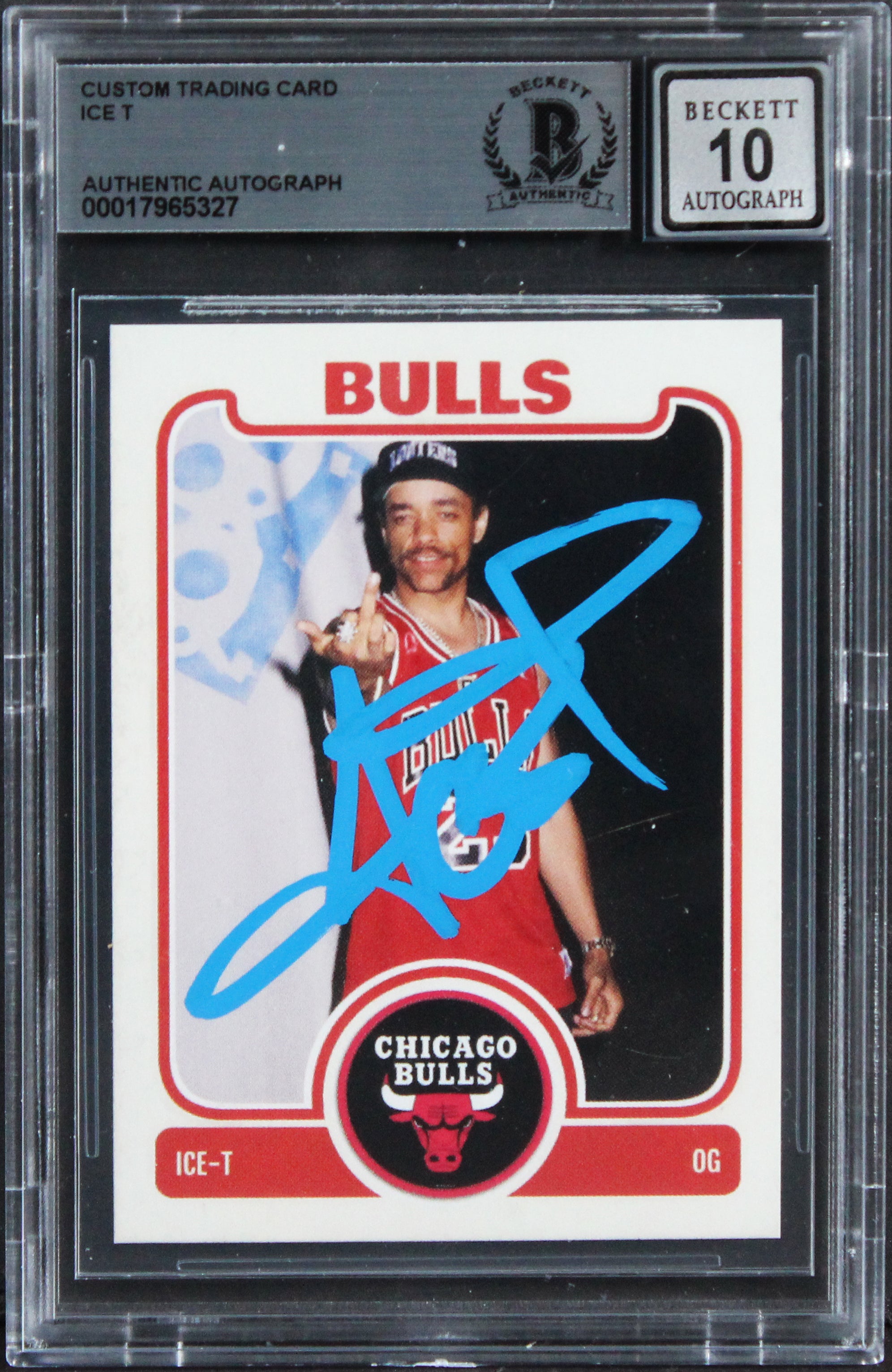 Ice T Authentic Signed Custom Trading Card Auto Graded Gem Mint 10! BAS Slabbed