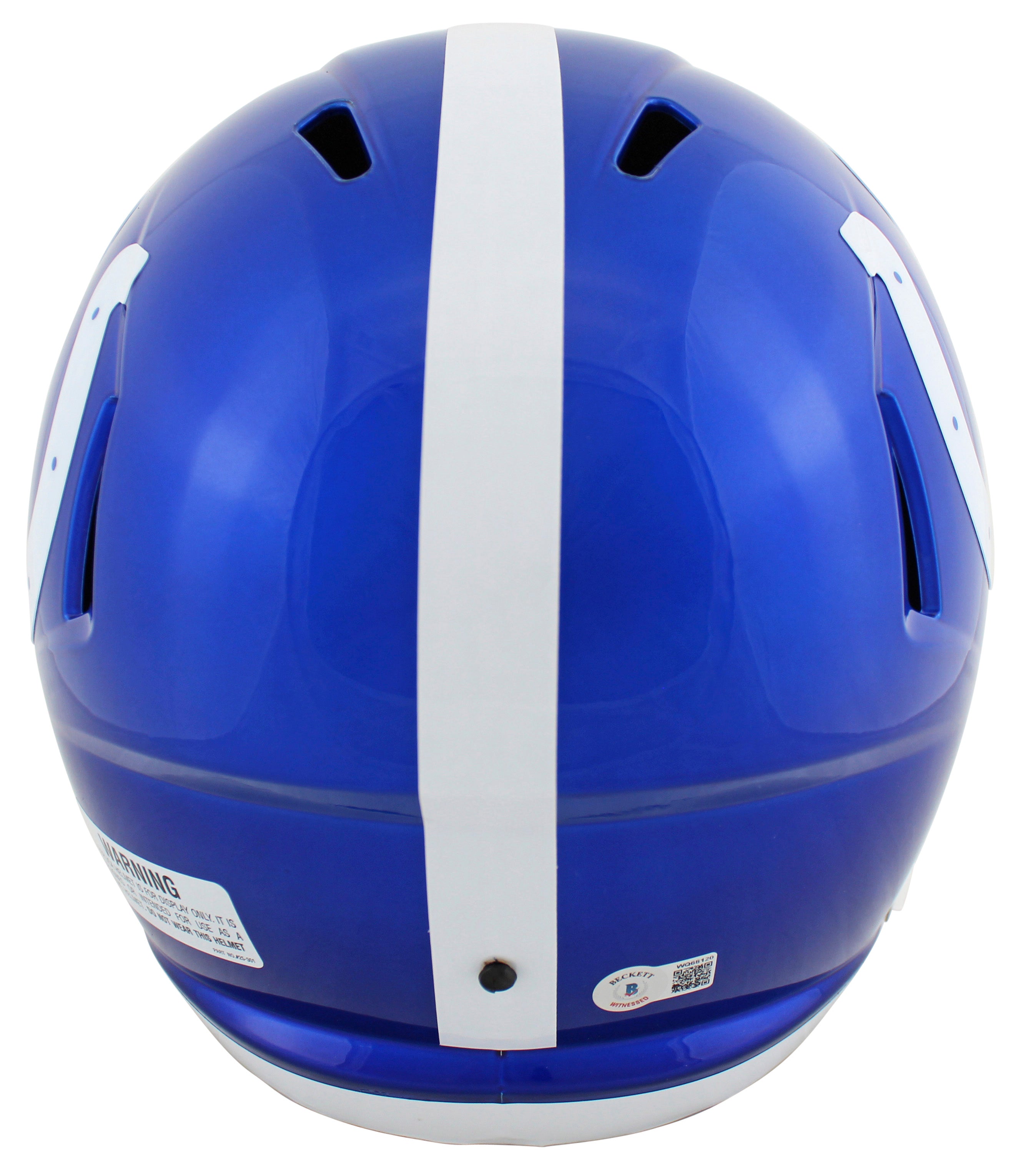 Colts Reggie Wayne Signed Flash Full Size Speed Rep Helmet W/ Case BAS Witnessed