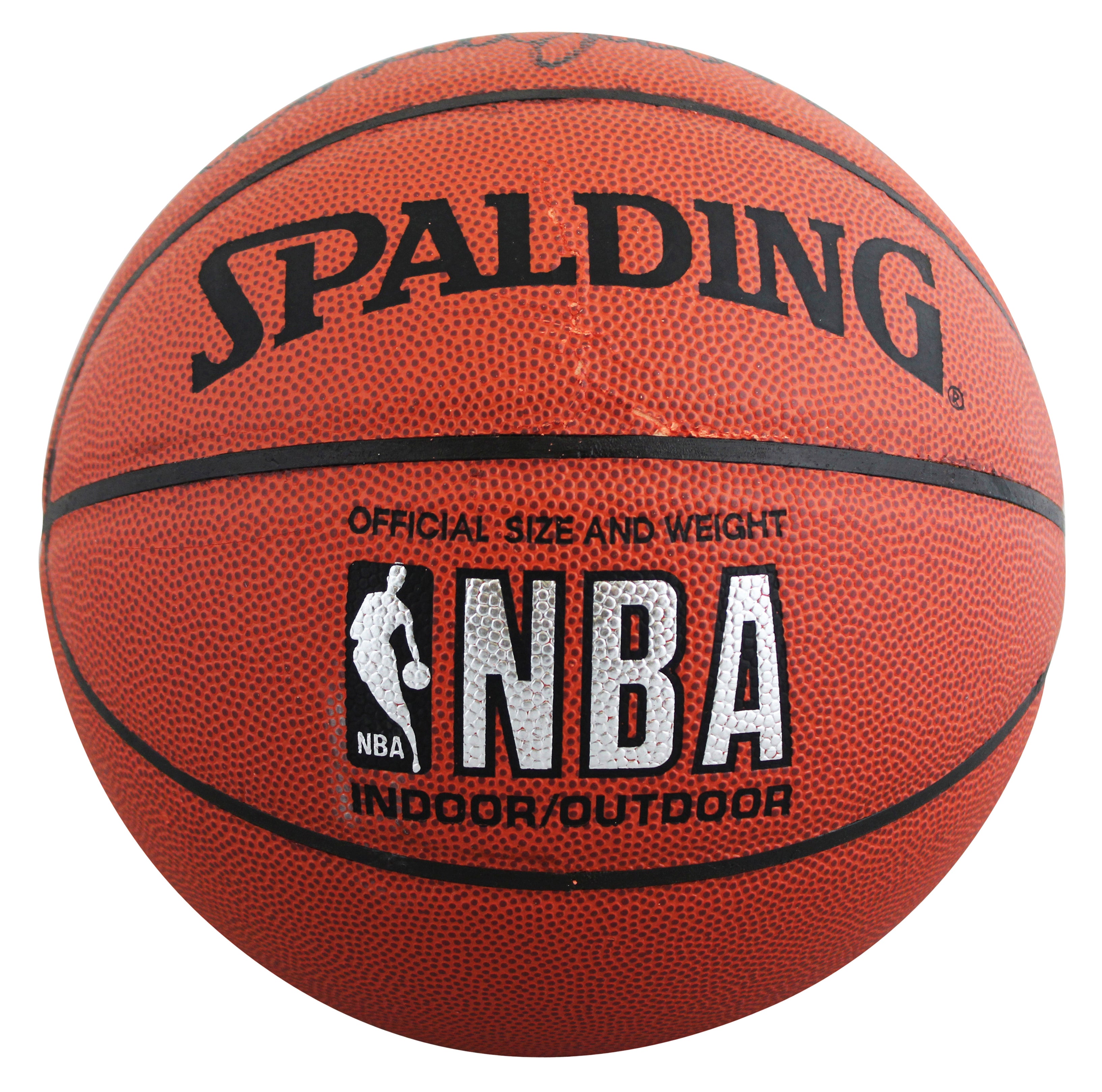 Lakers Magic Johnson & Kareem Abdul-Jabbar Signed Basketball BAS Wit #5W053813